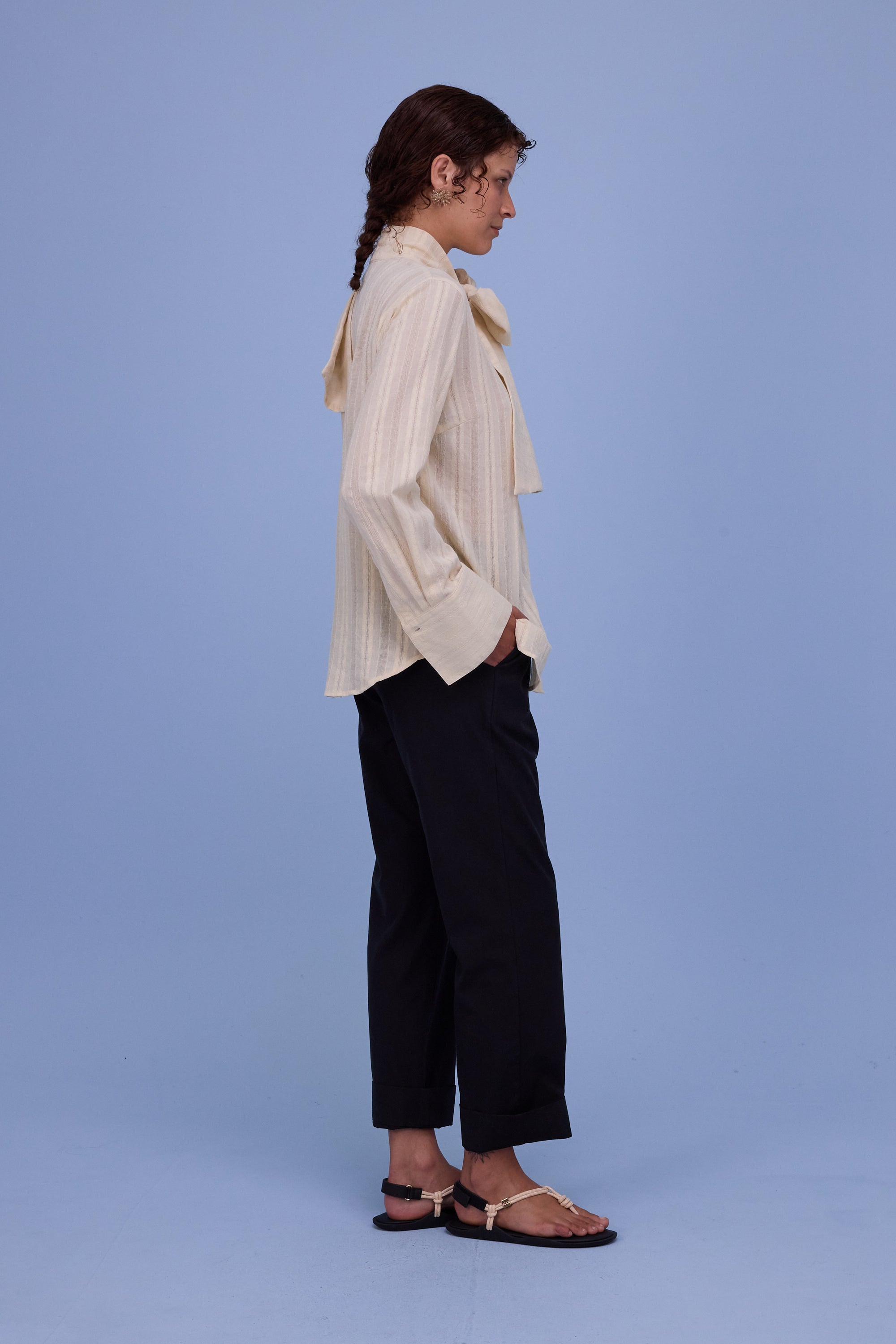 Gilou shirt in papyrus french cotton