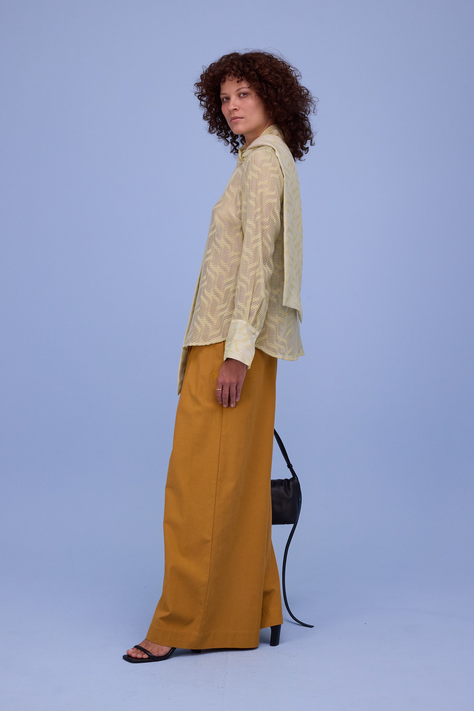 Gilou hemd in transparent lime stripes