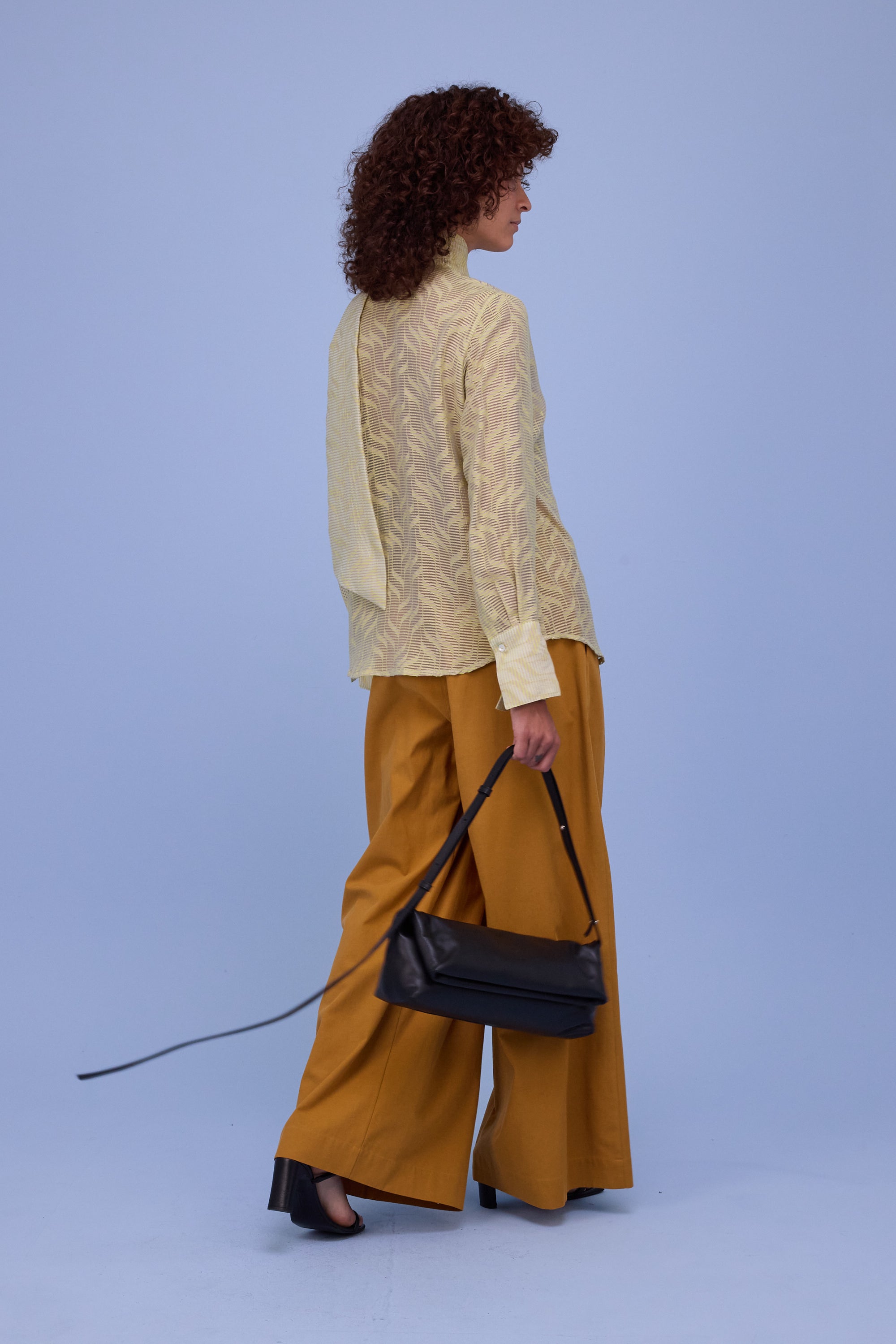 Gilou hemd in transparent lime stripes