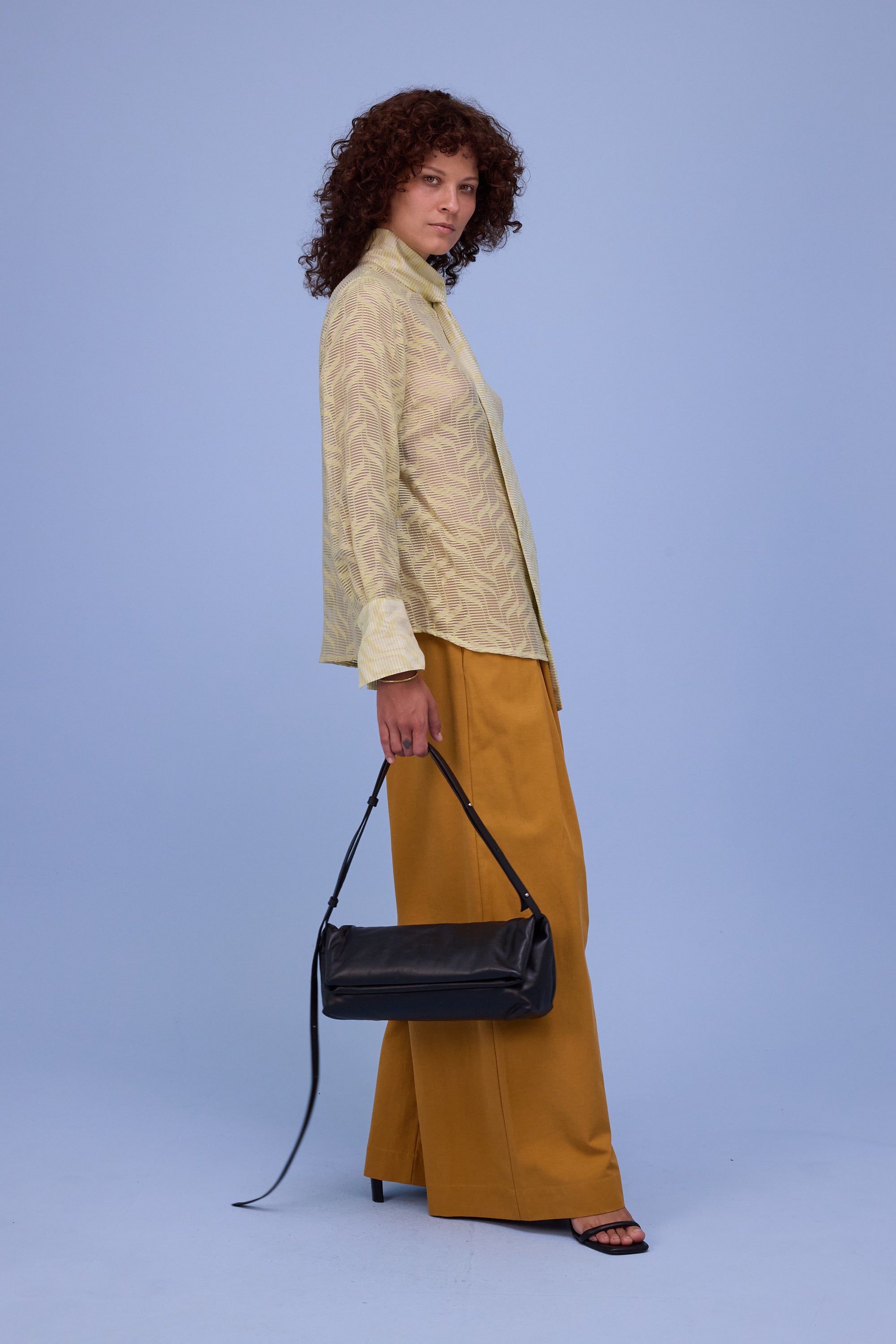 Gilou hemd in transparent lime stripes