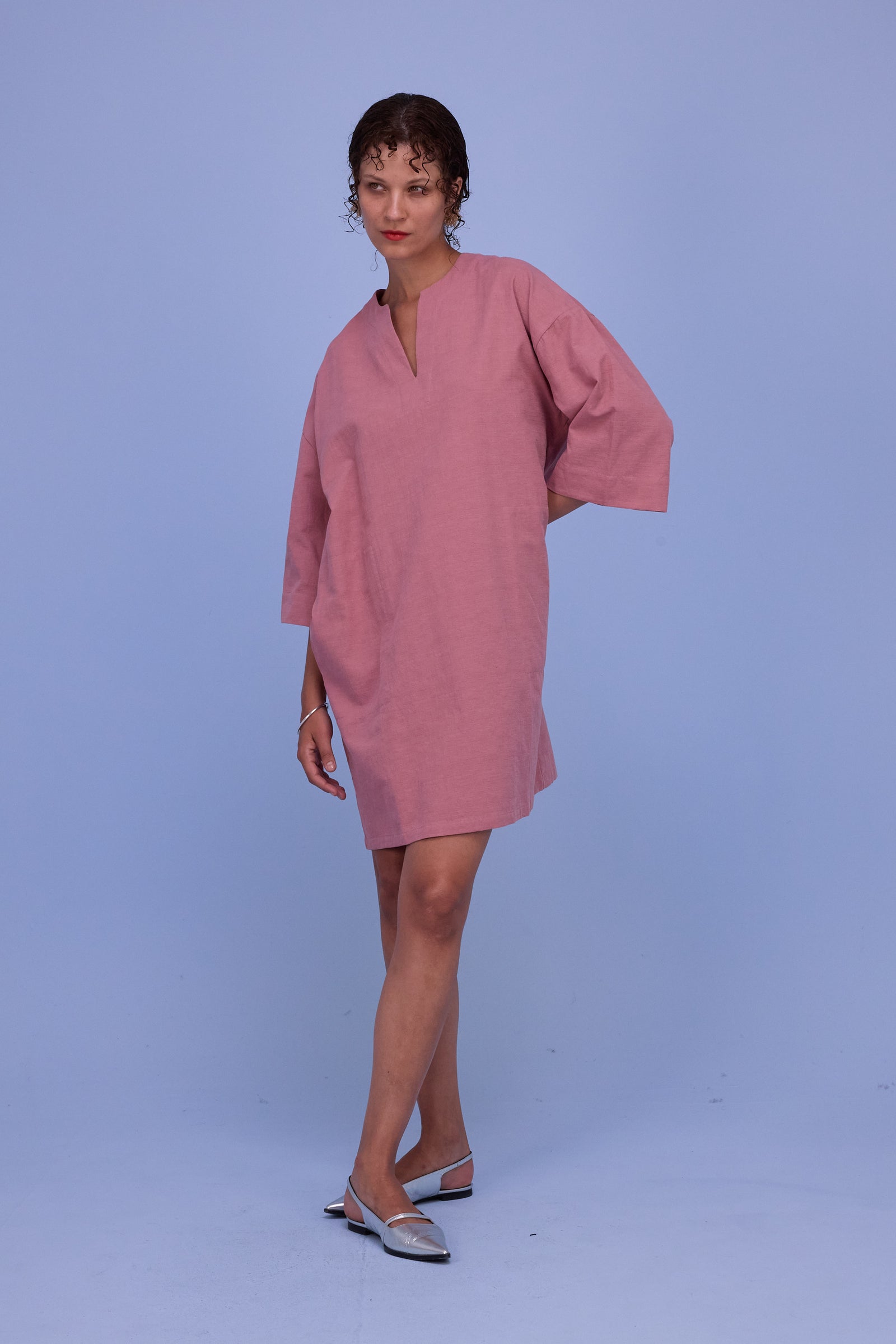 Harlow jurk in old rose