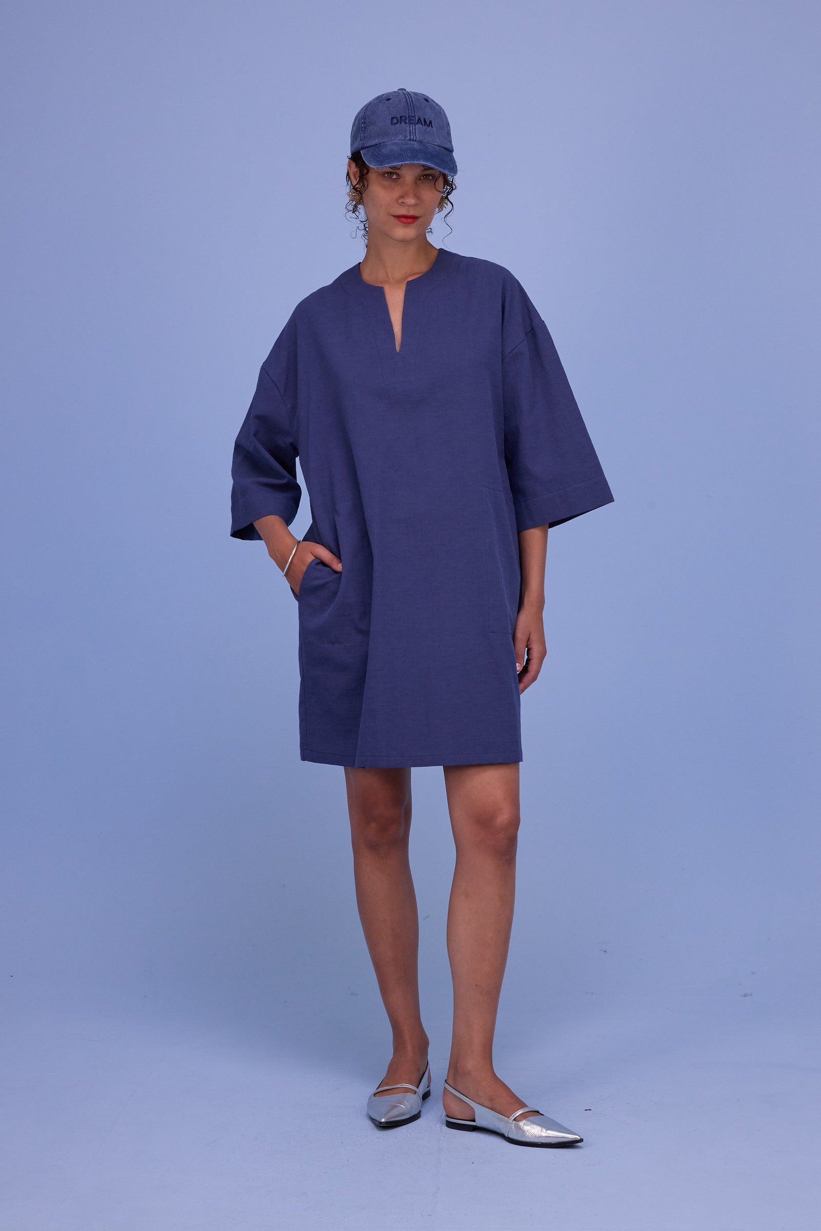 Harlow jurk in marlin blue