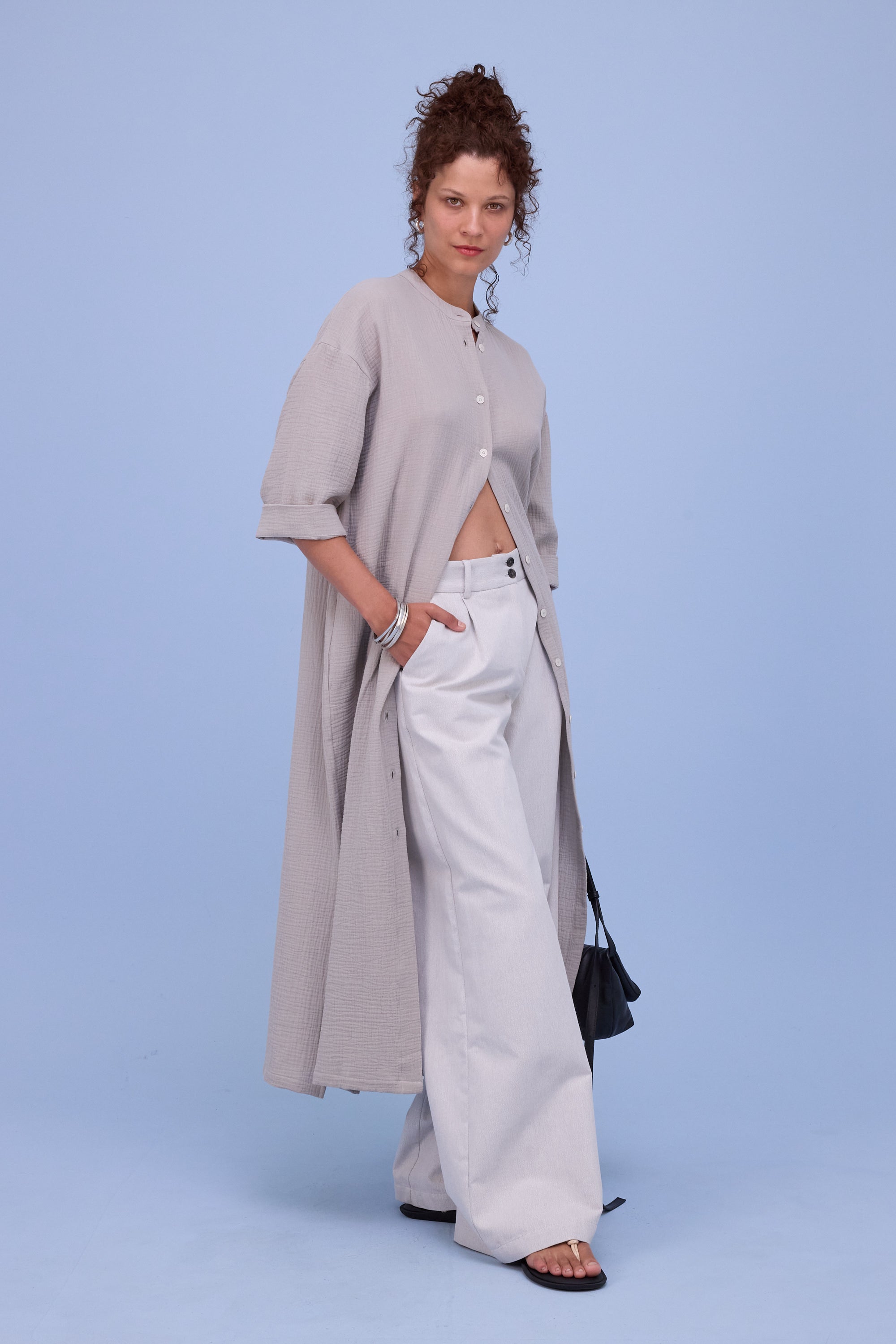 Halina jurk in dove tetra