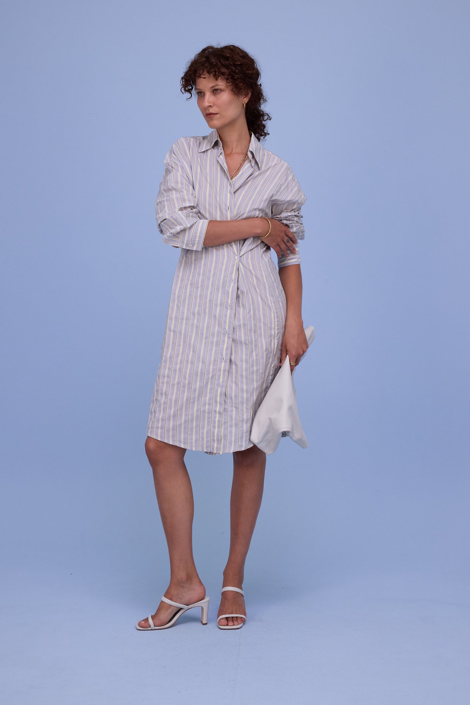 Gardena dress in grey black checks