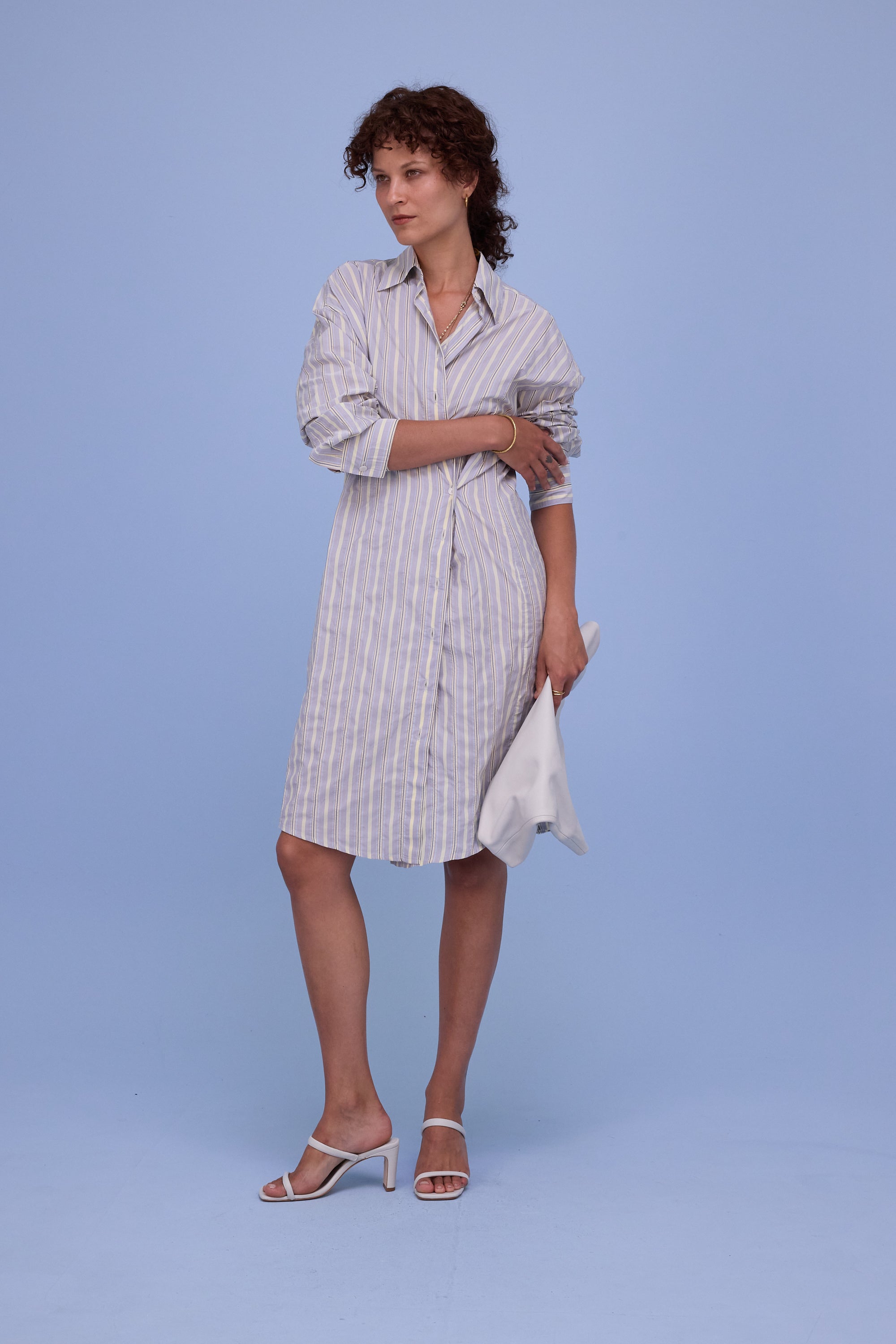 Gardena dress in grey black checks