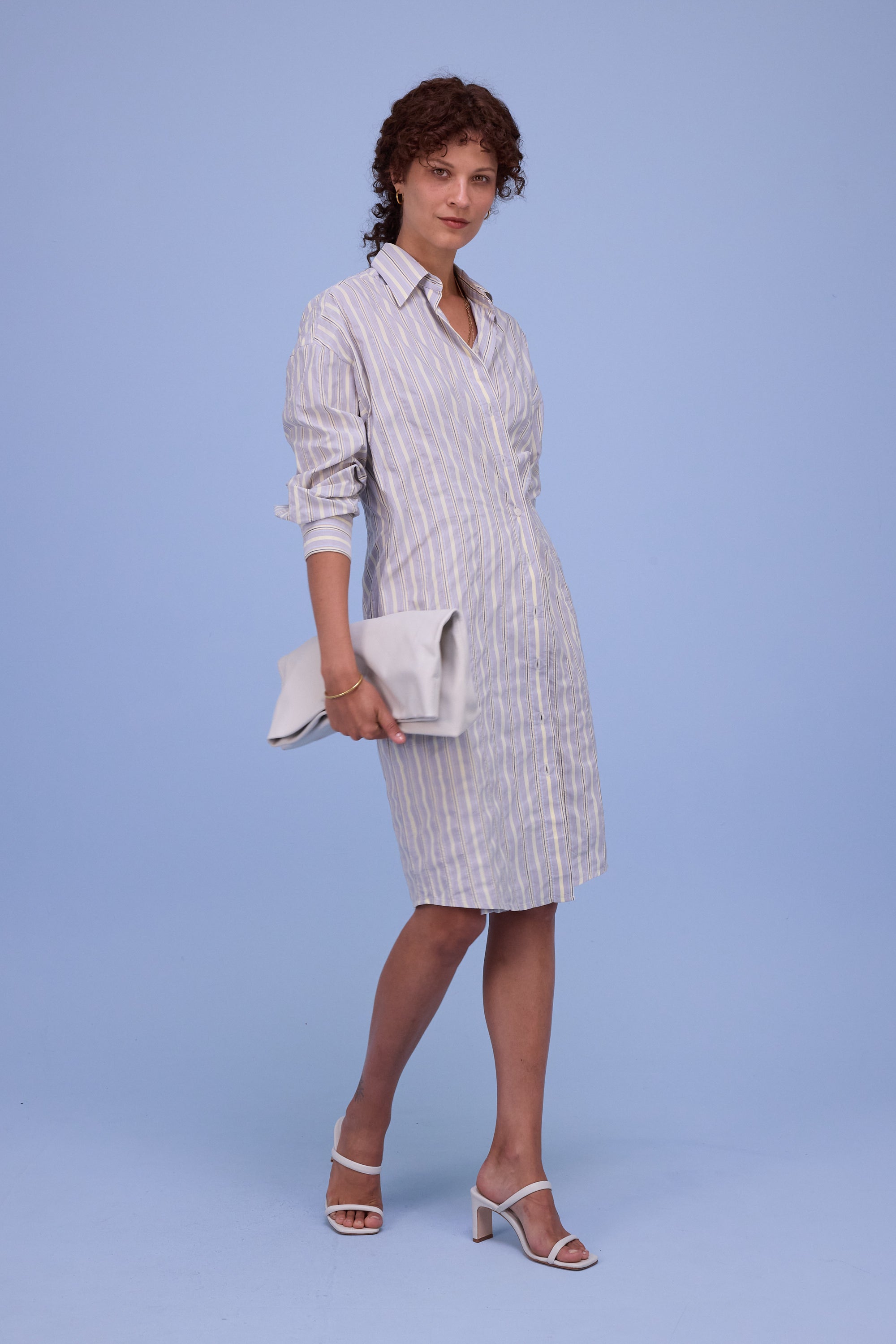 Gardena dress in grey black checks