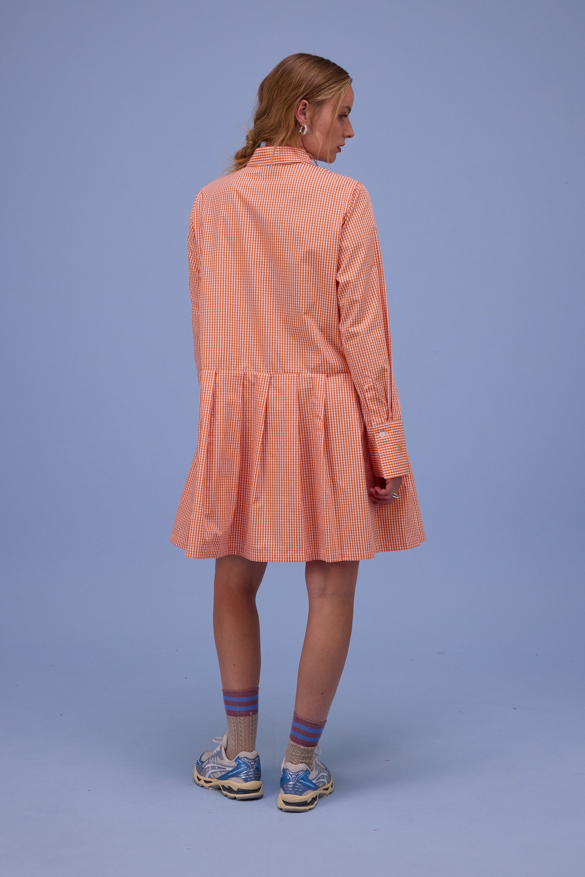 Gabe dress in vichy orange checks