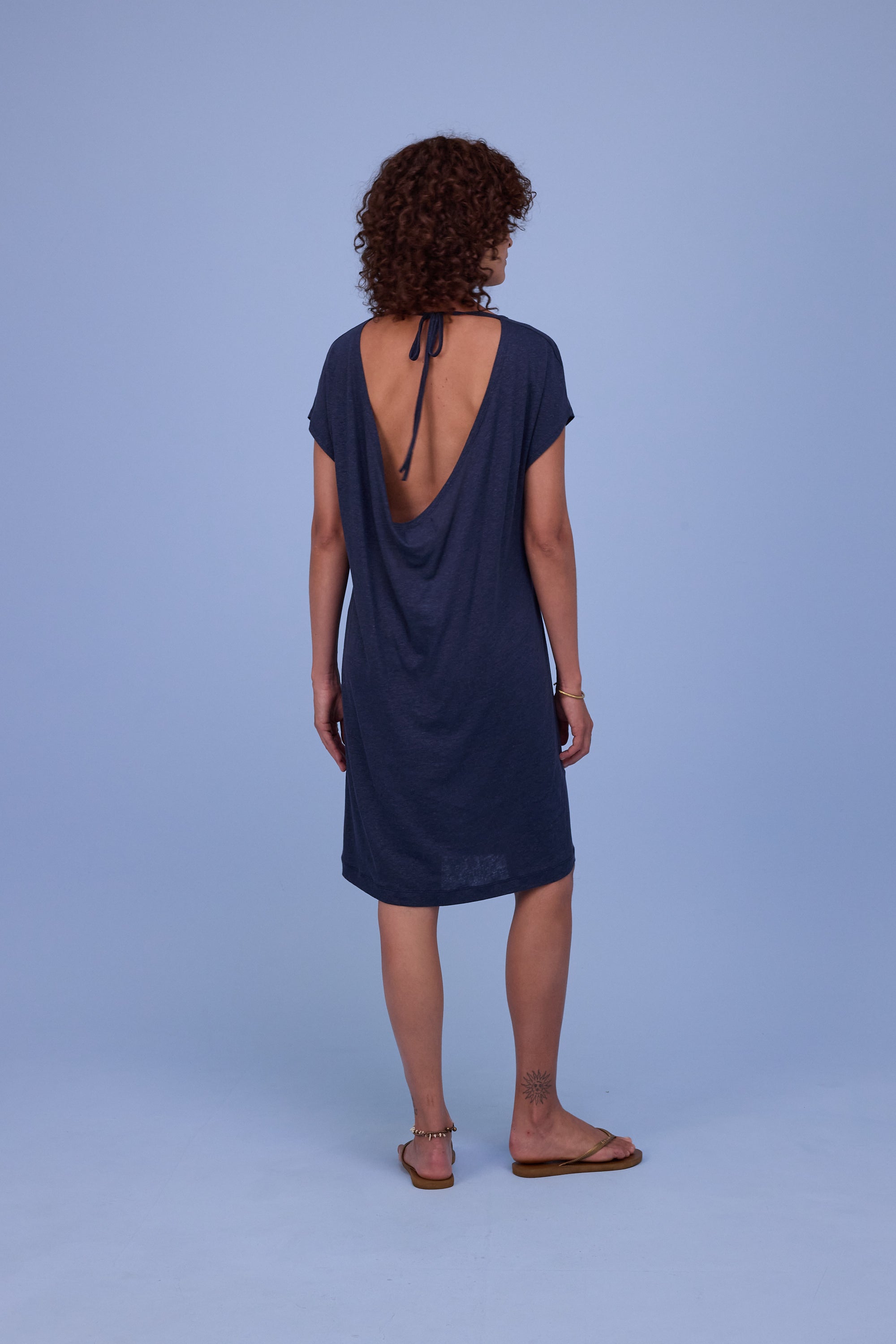 Fenise navy jurk