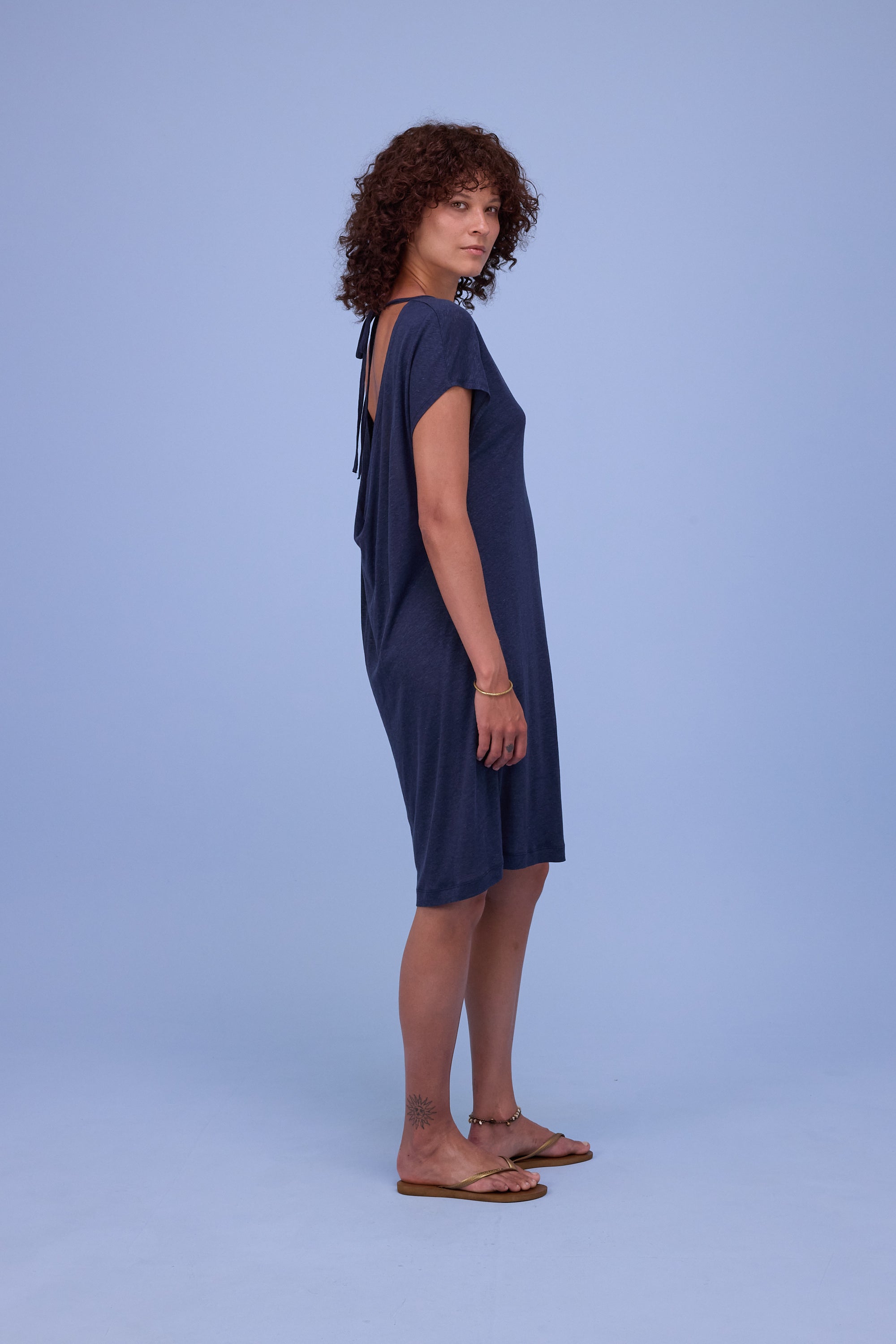 Fenise navy jurk