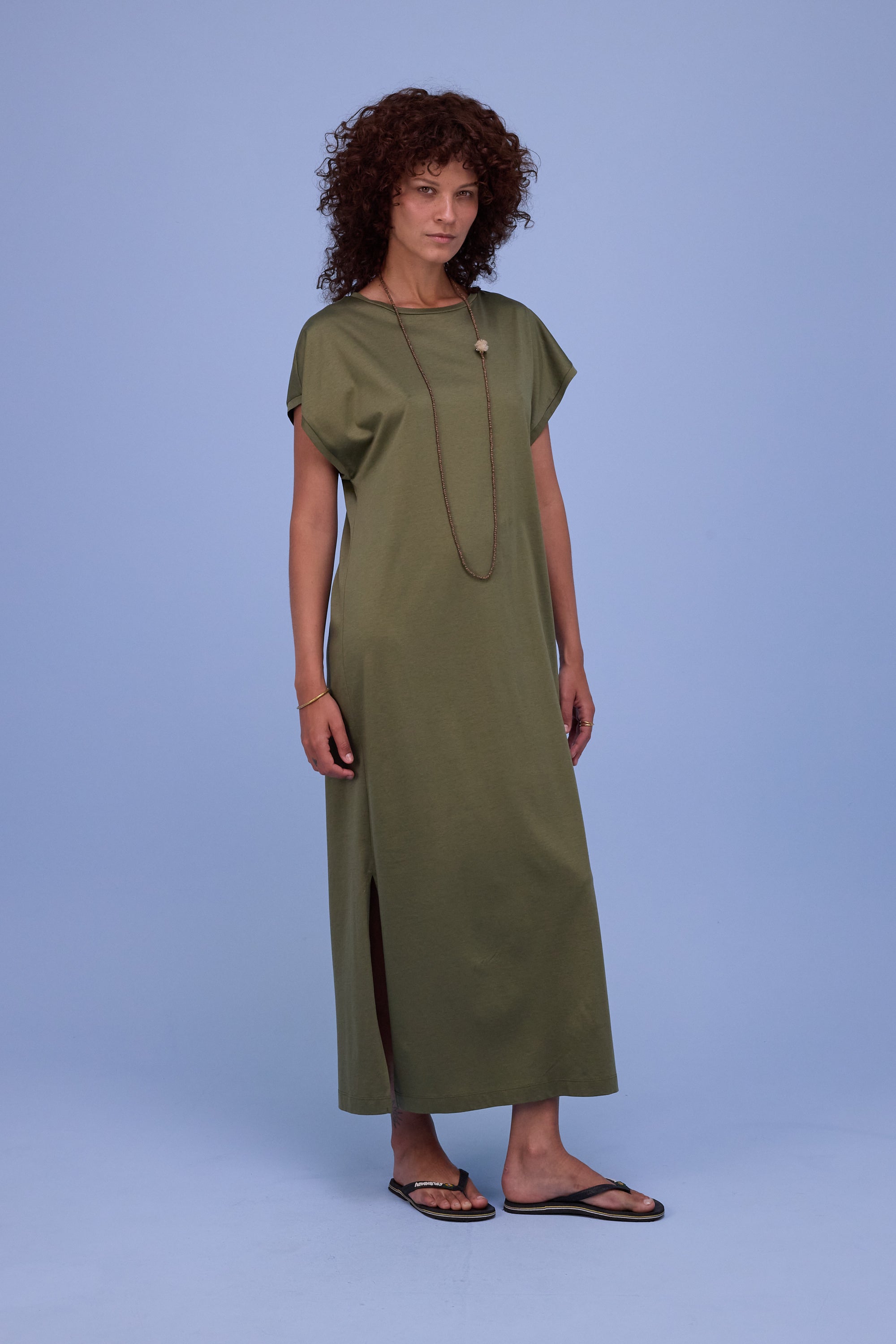 Denise jurk in dark olive