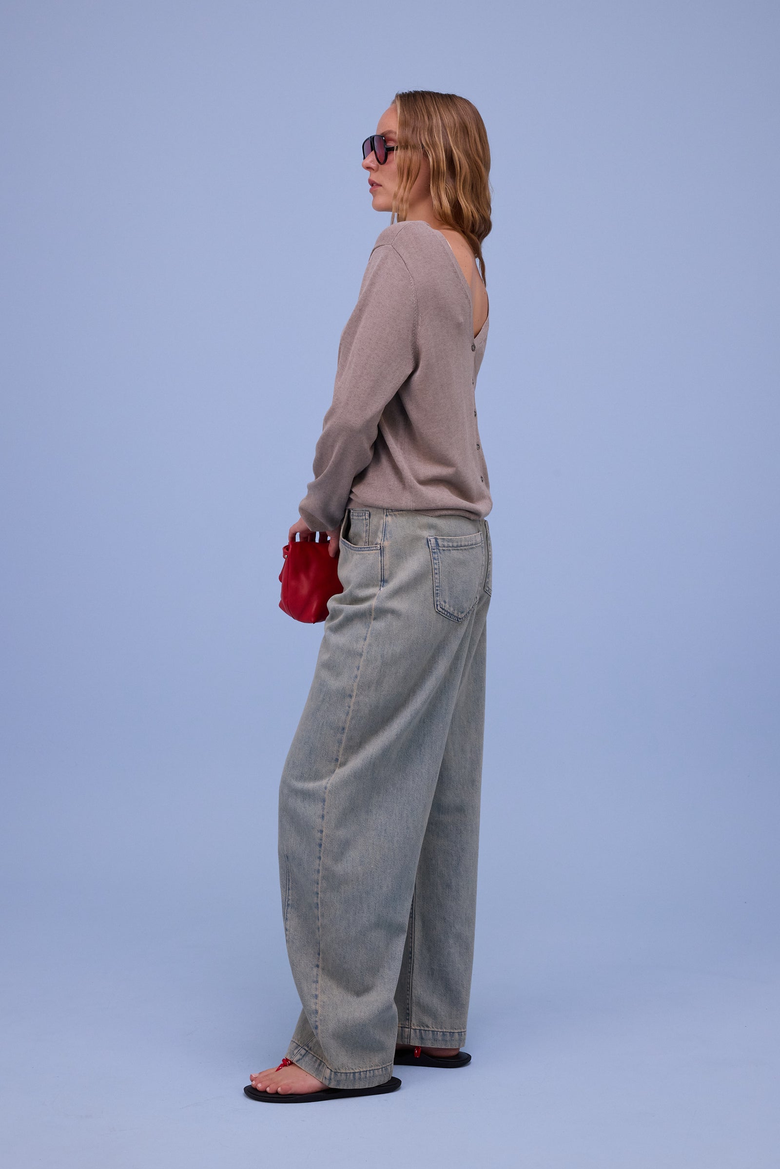 Hivan trousers in sand denim
