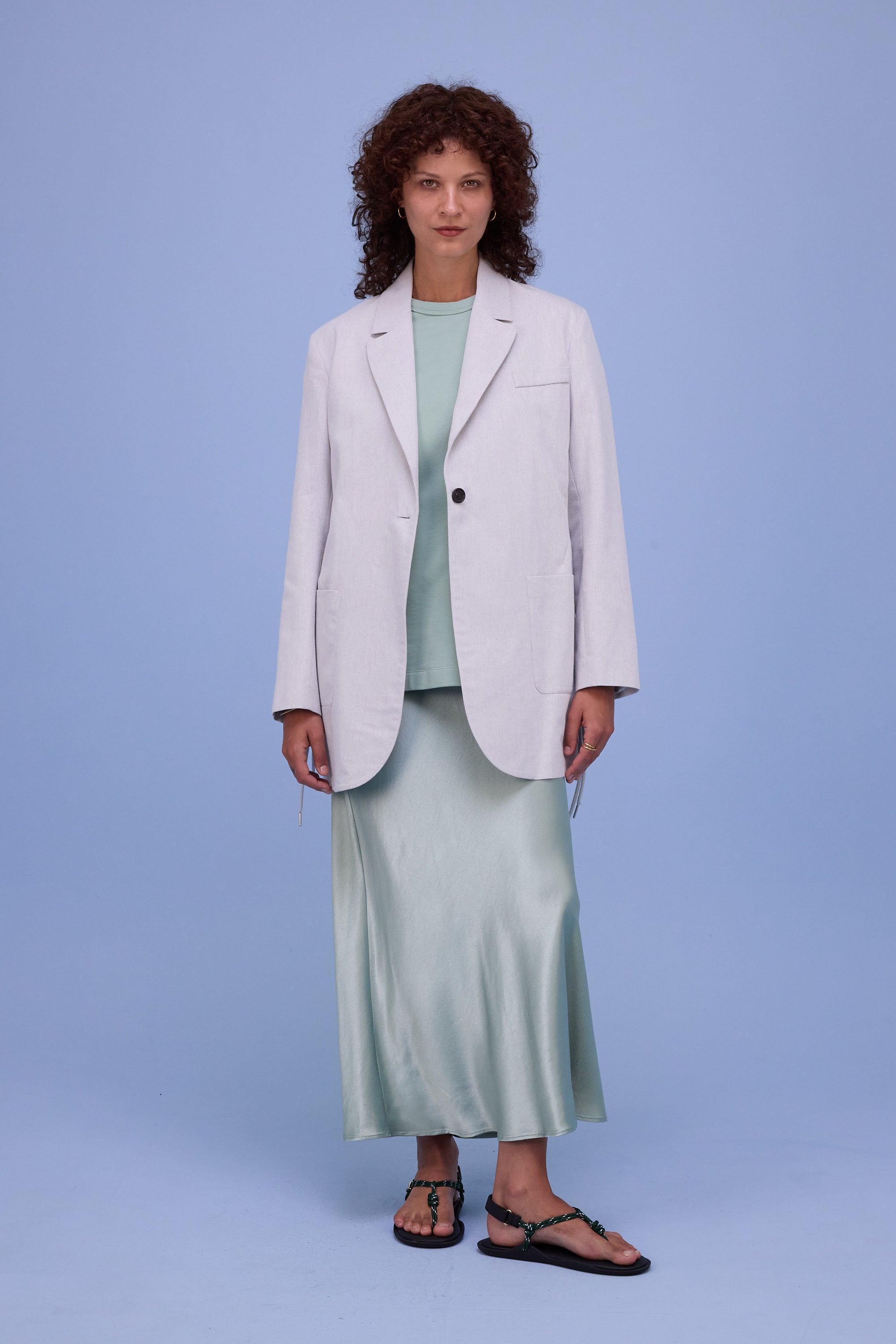 Harmon blazer in silver