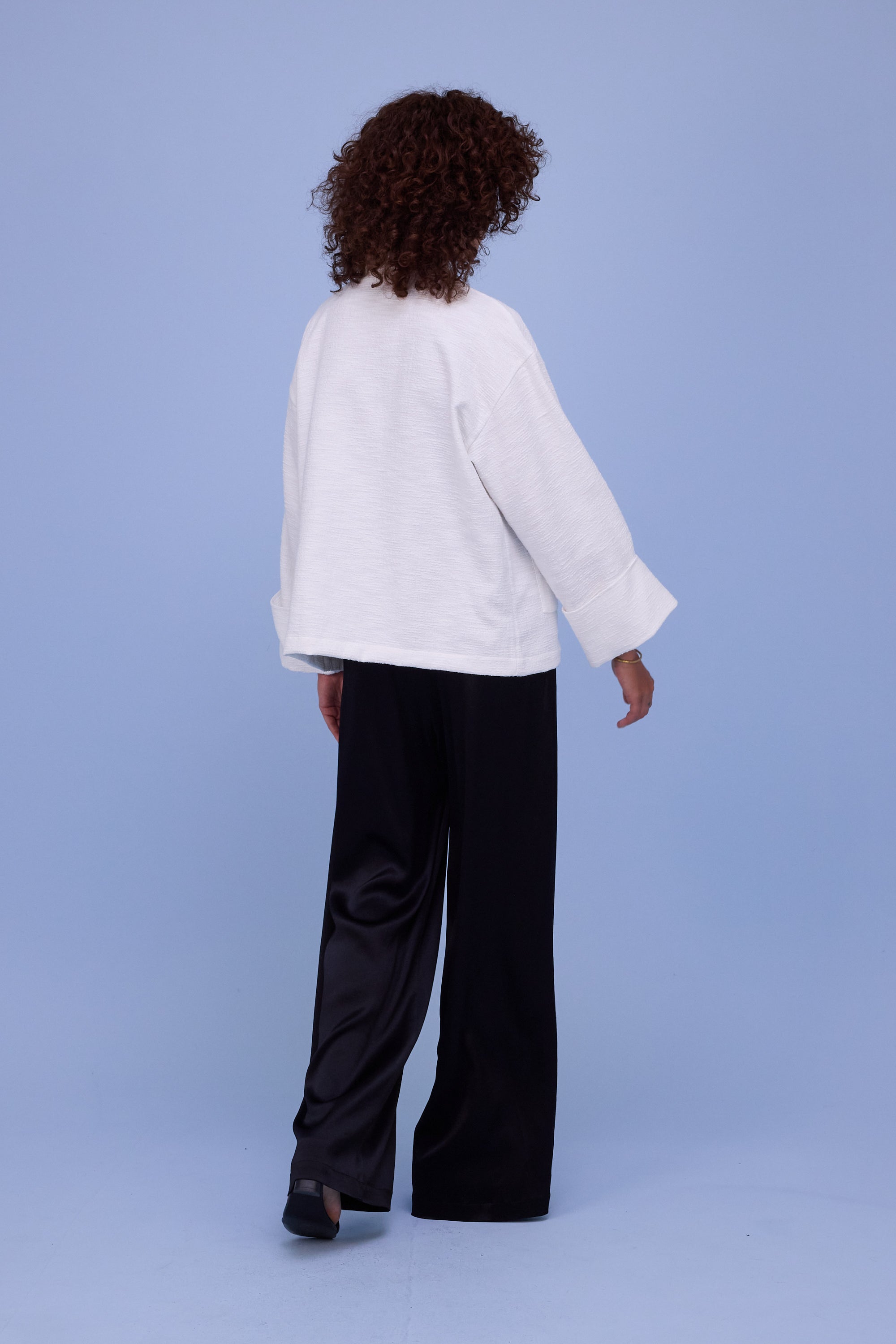 Helder jacket in white tweedy cotton