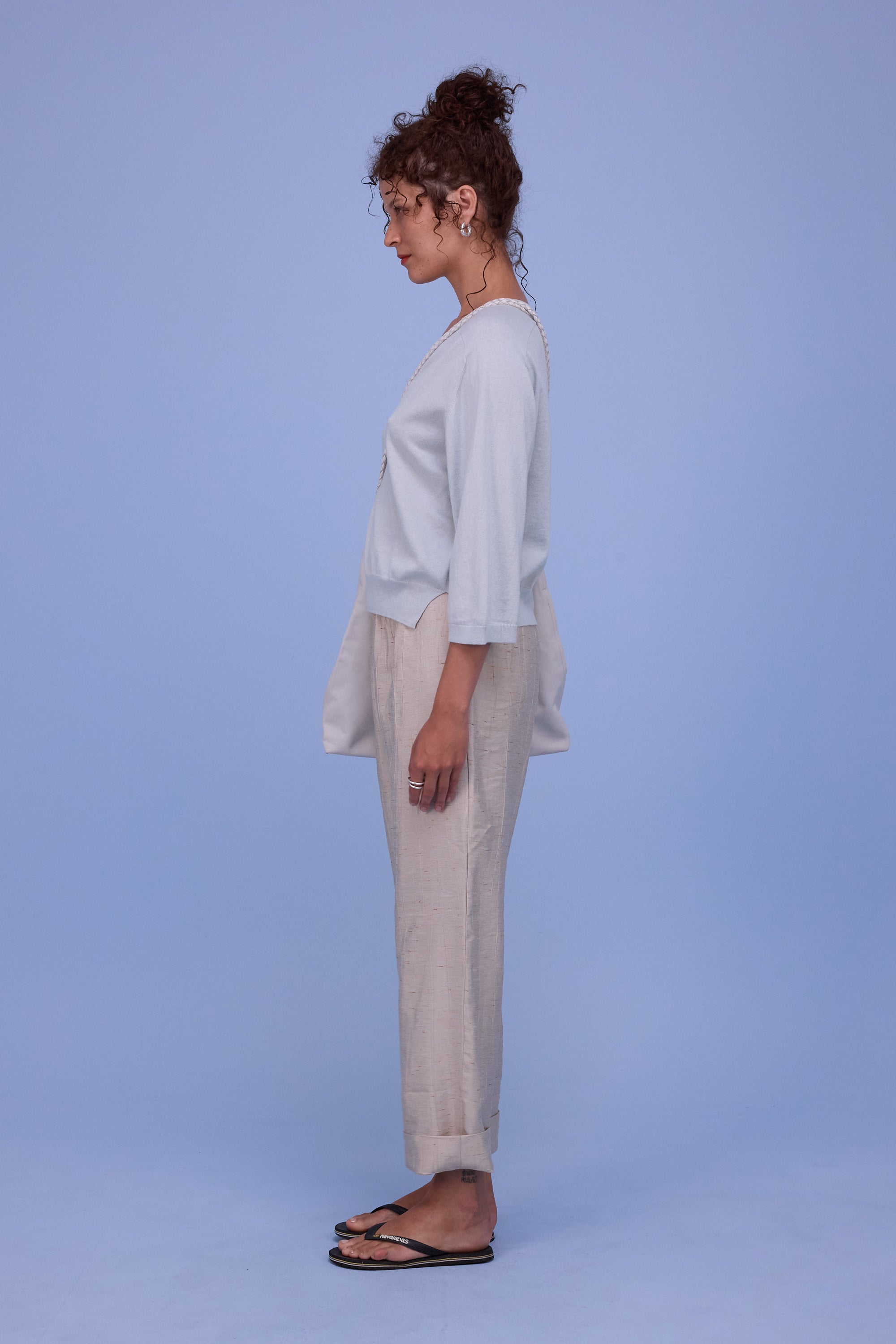 Hamina knitted sweater in springwater