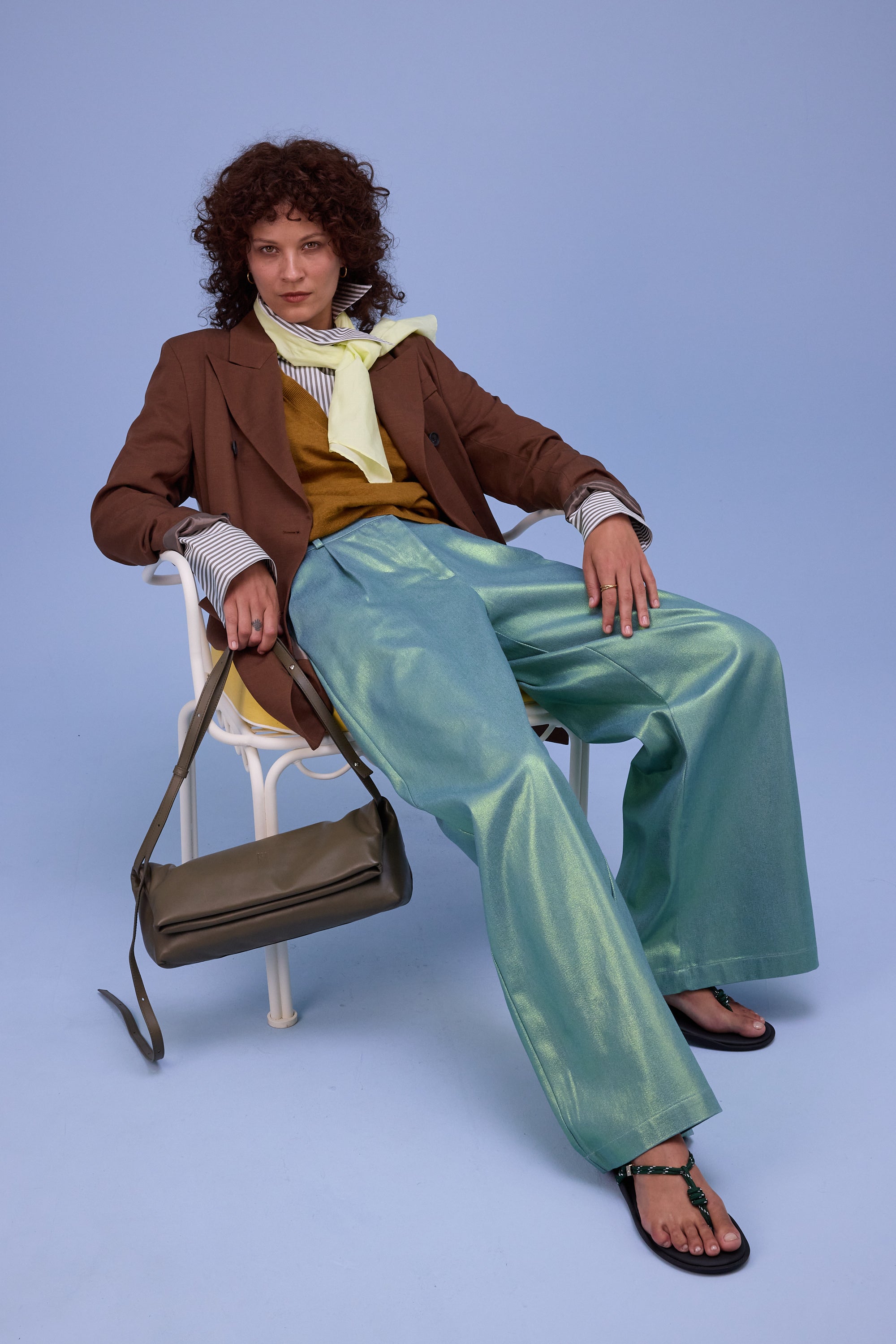 Hamina knitted sweater in golden brown