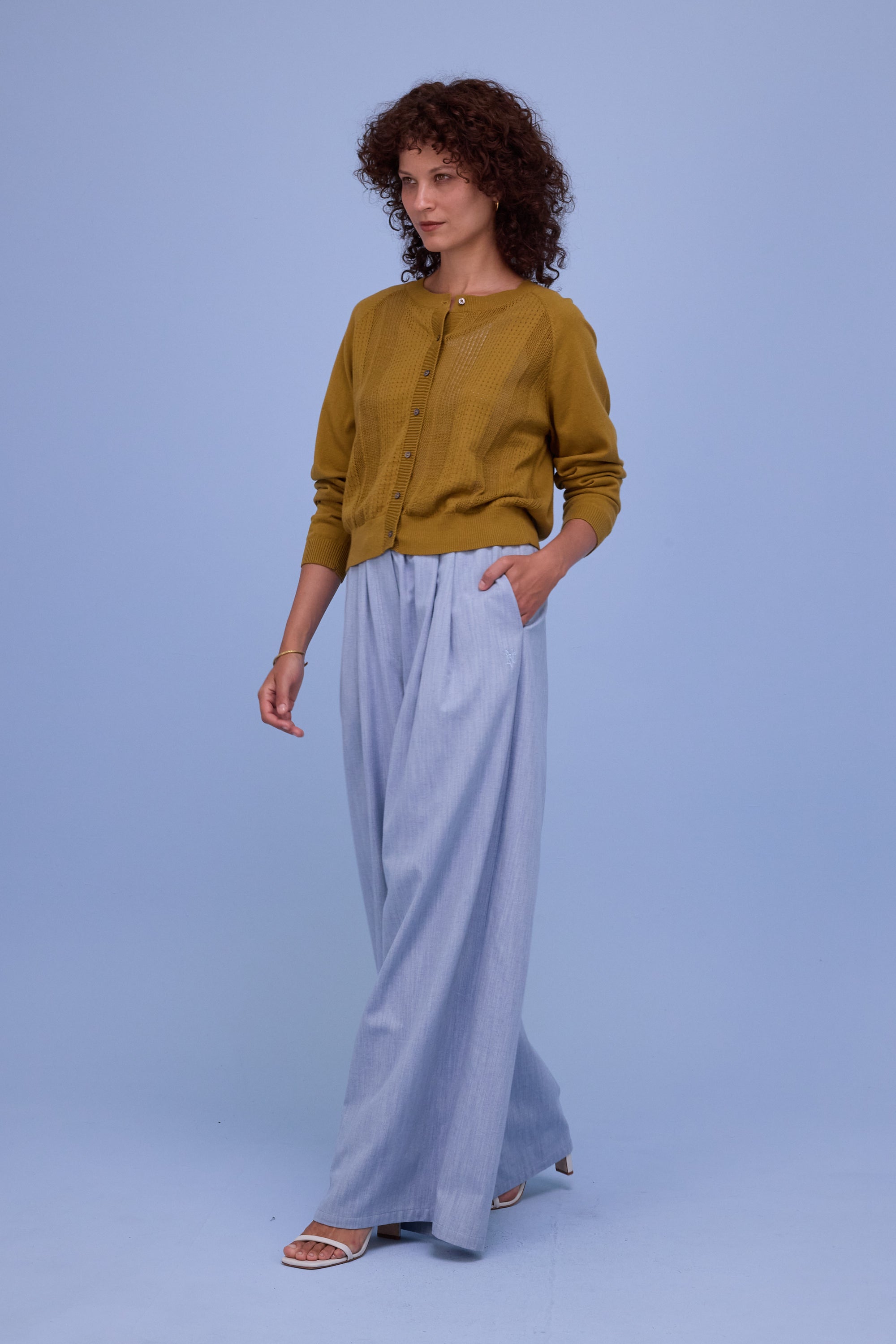 Havar cardigan in mustard