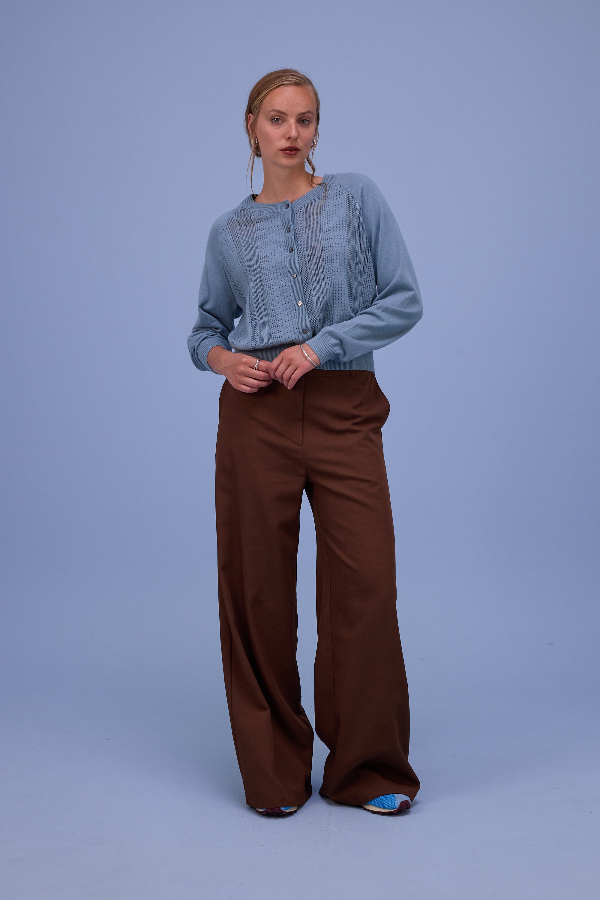 Havar cardigan in dusk blue