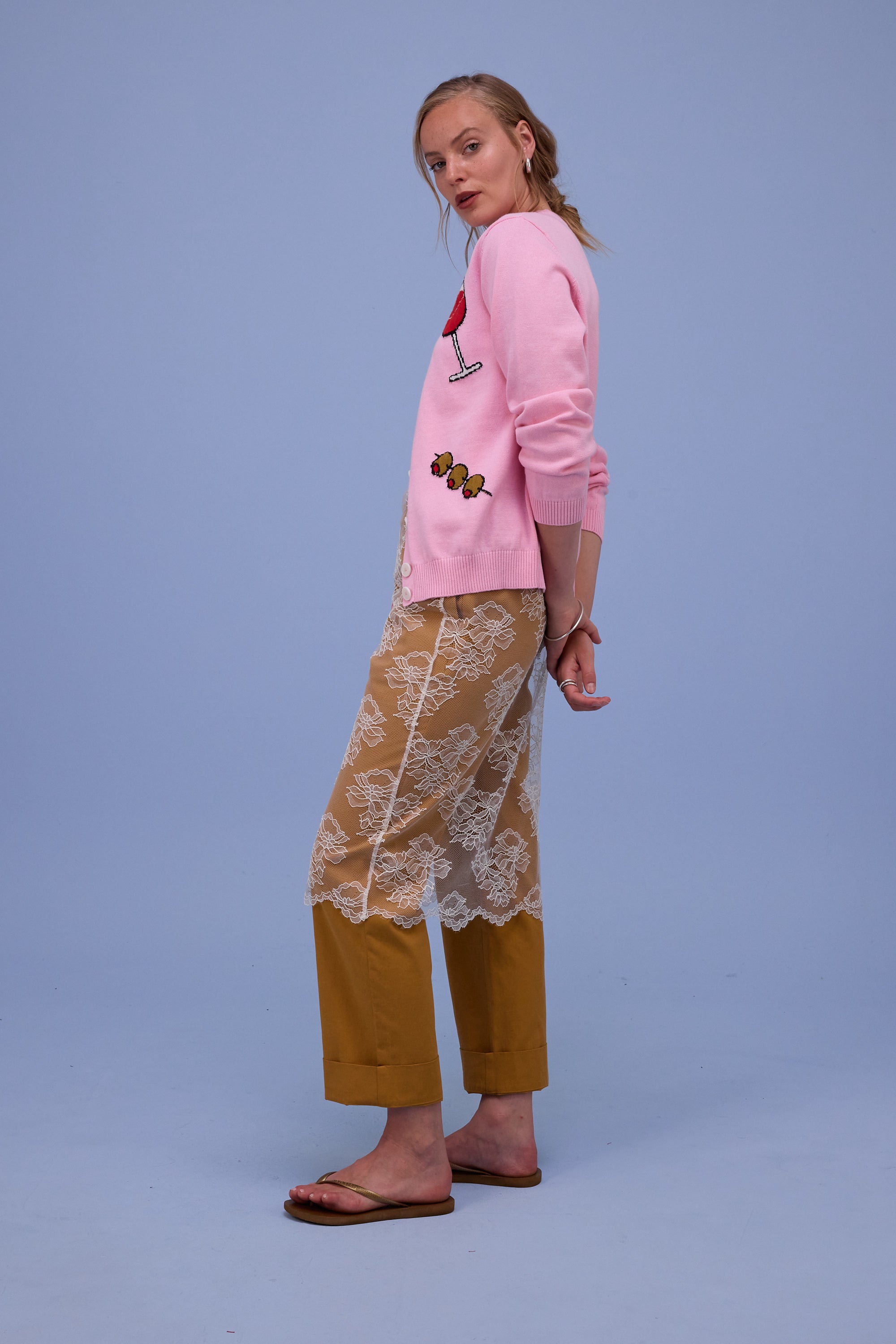 Hyeres cardigan in pink