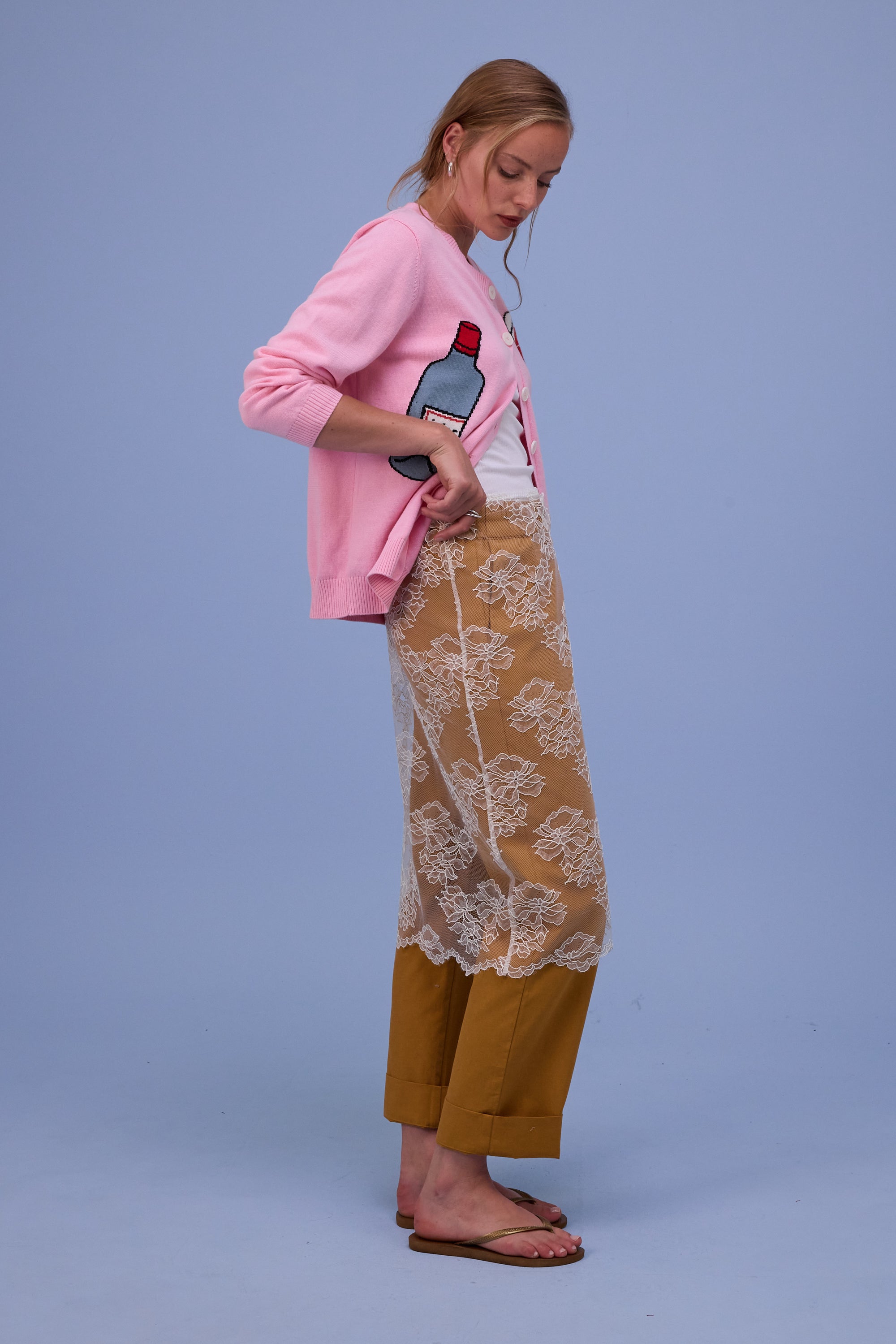 Hyeres cardigan in pink