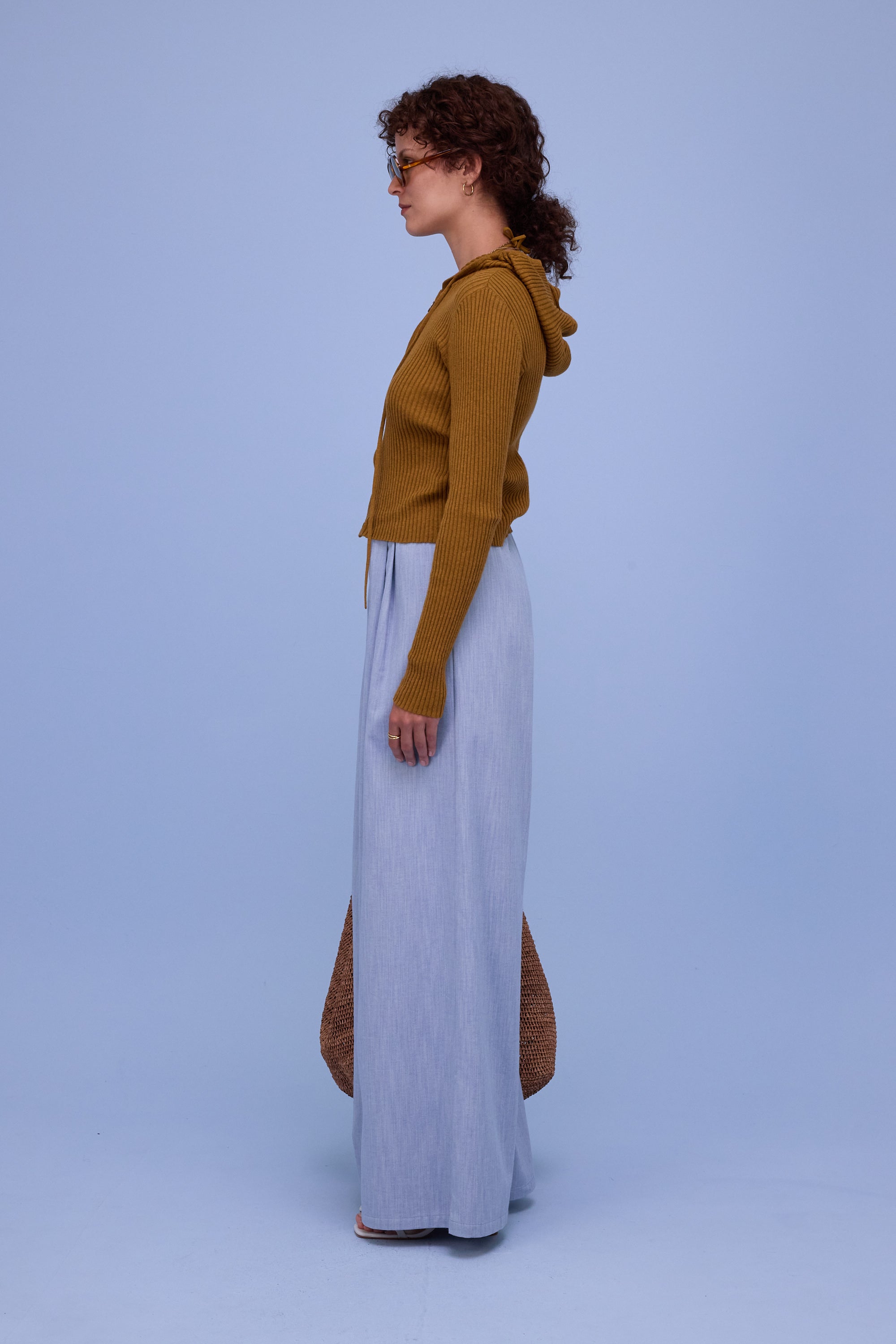 Hendaye cardigan in golden brown