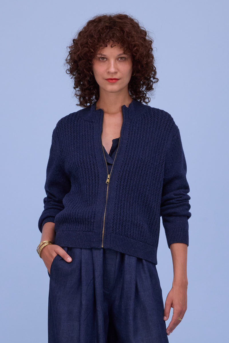 Herklion cardigan in navy