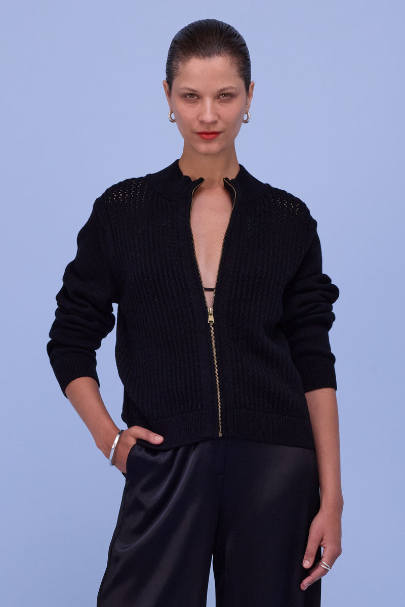 Herklion cardigan in zwart