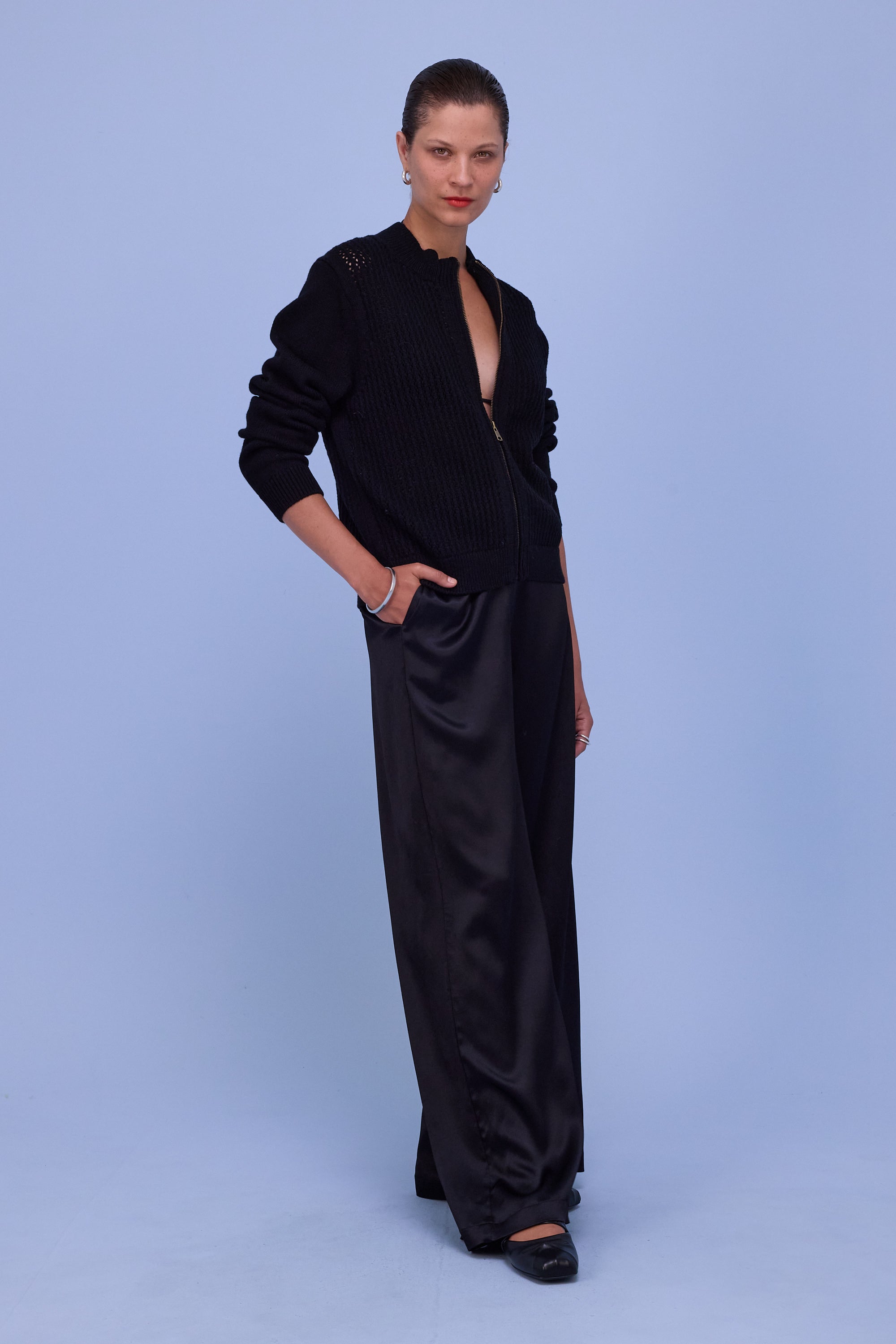 Herklion cardigan in zwart