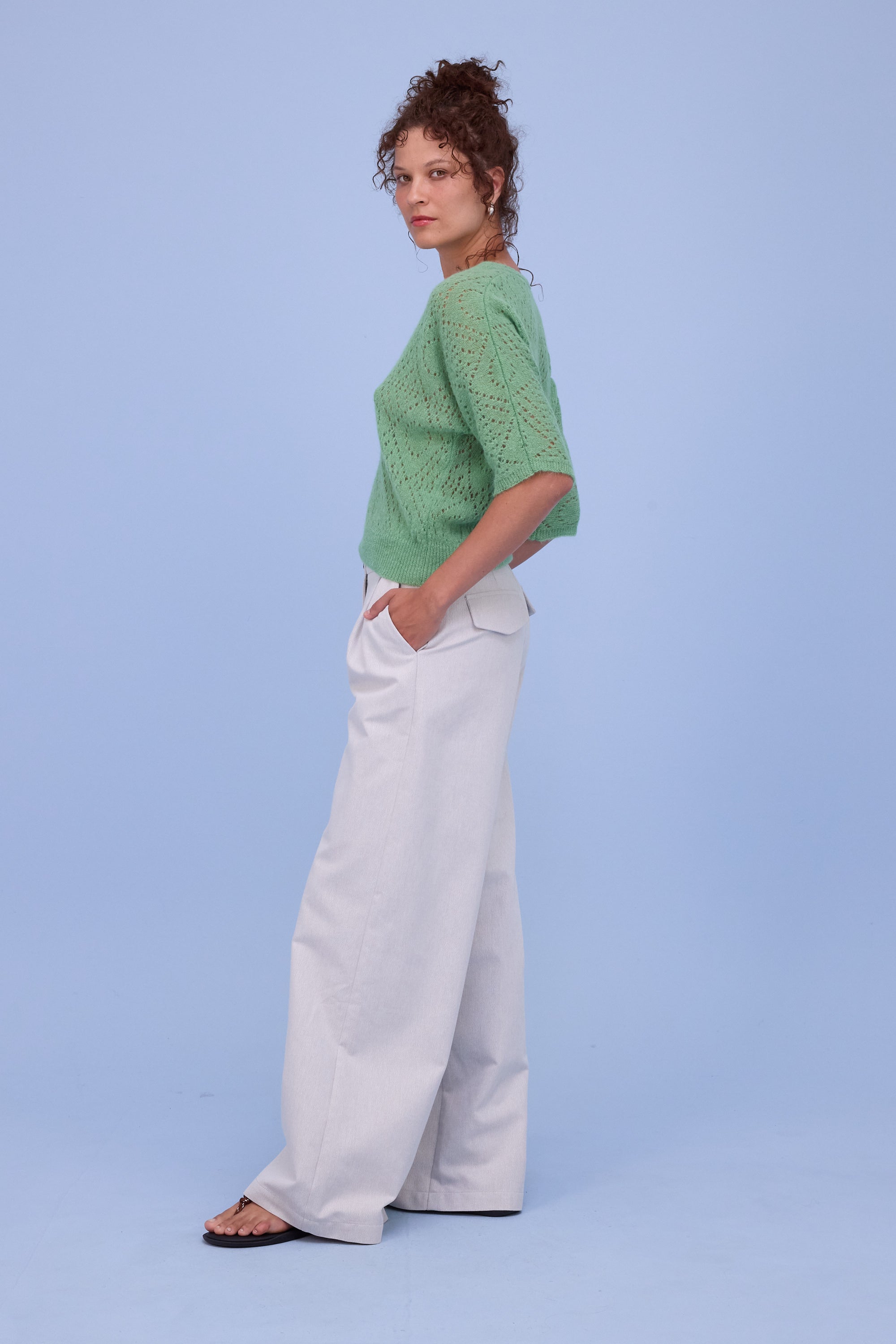 Hainaut top in opaline green