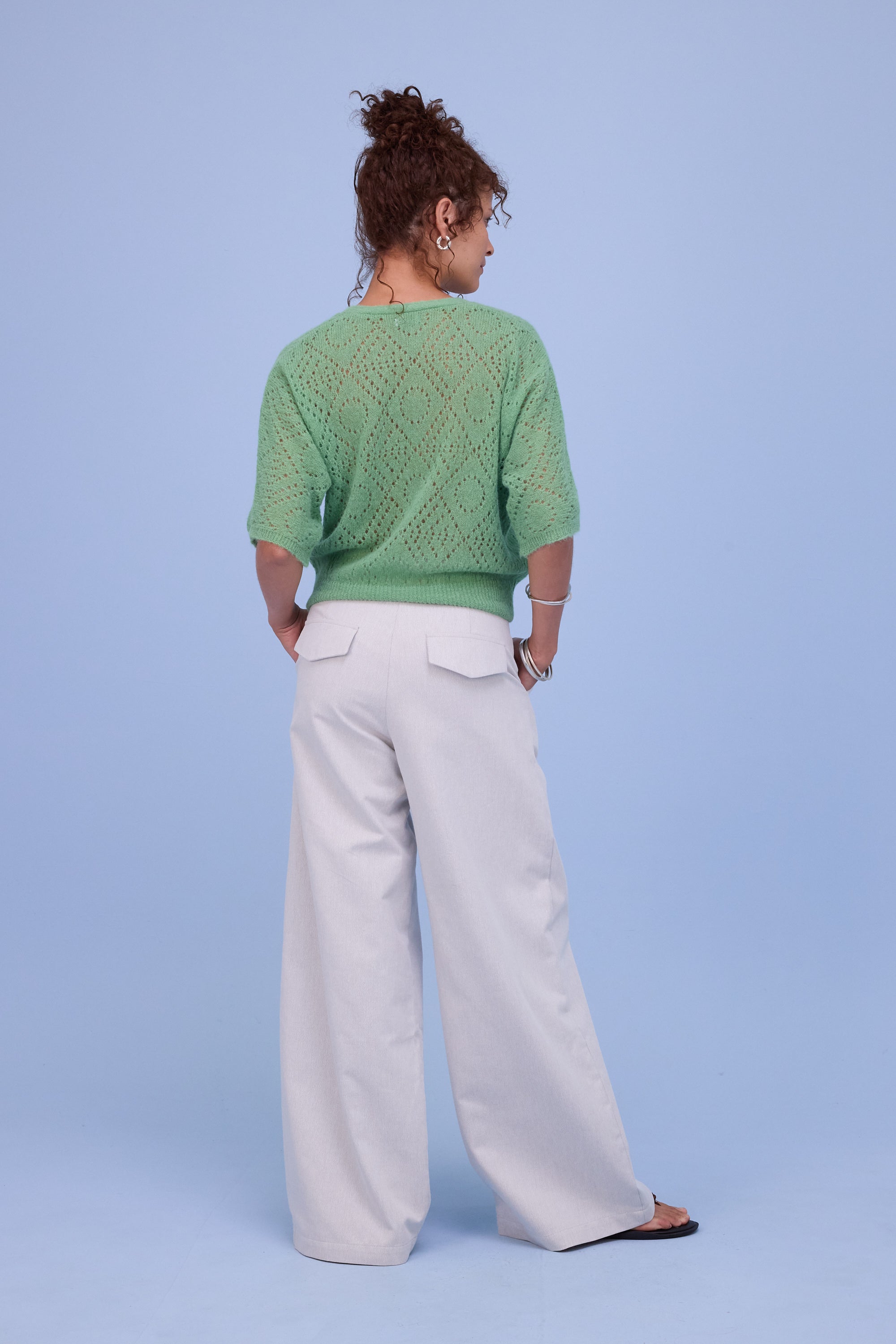 Hainaut top in opaline green