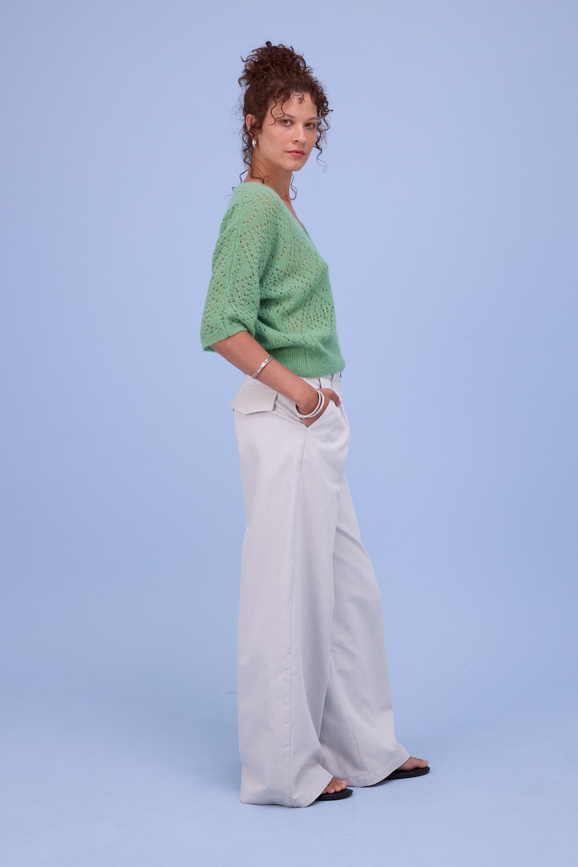 Hainaut top in opaline green