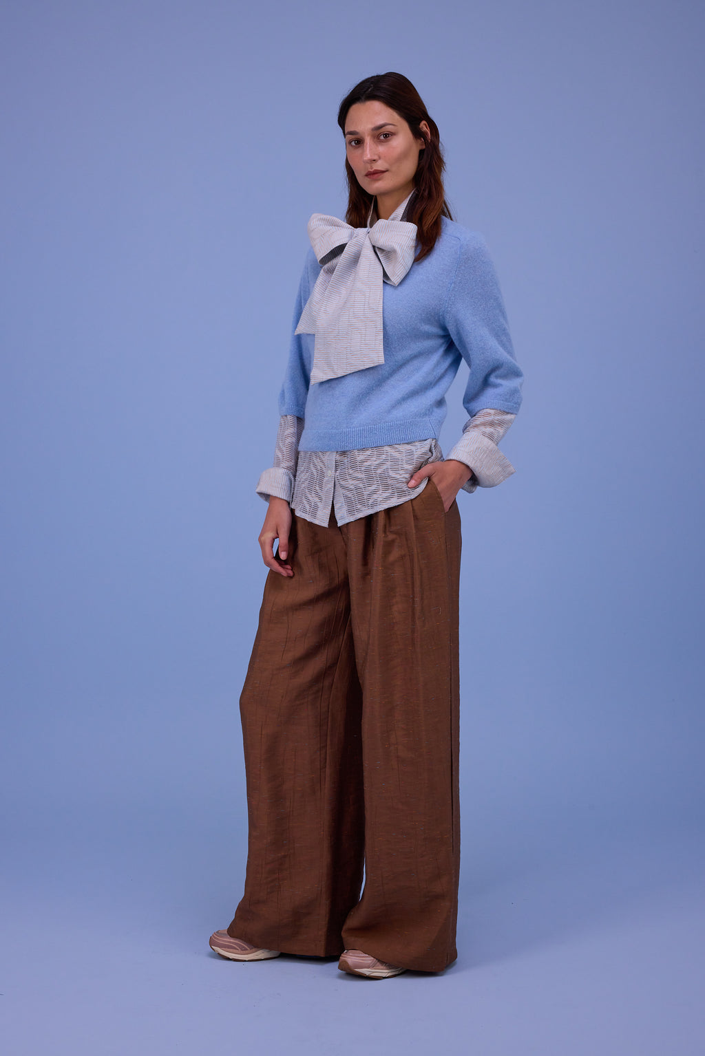 Huelva trui in chambray blue