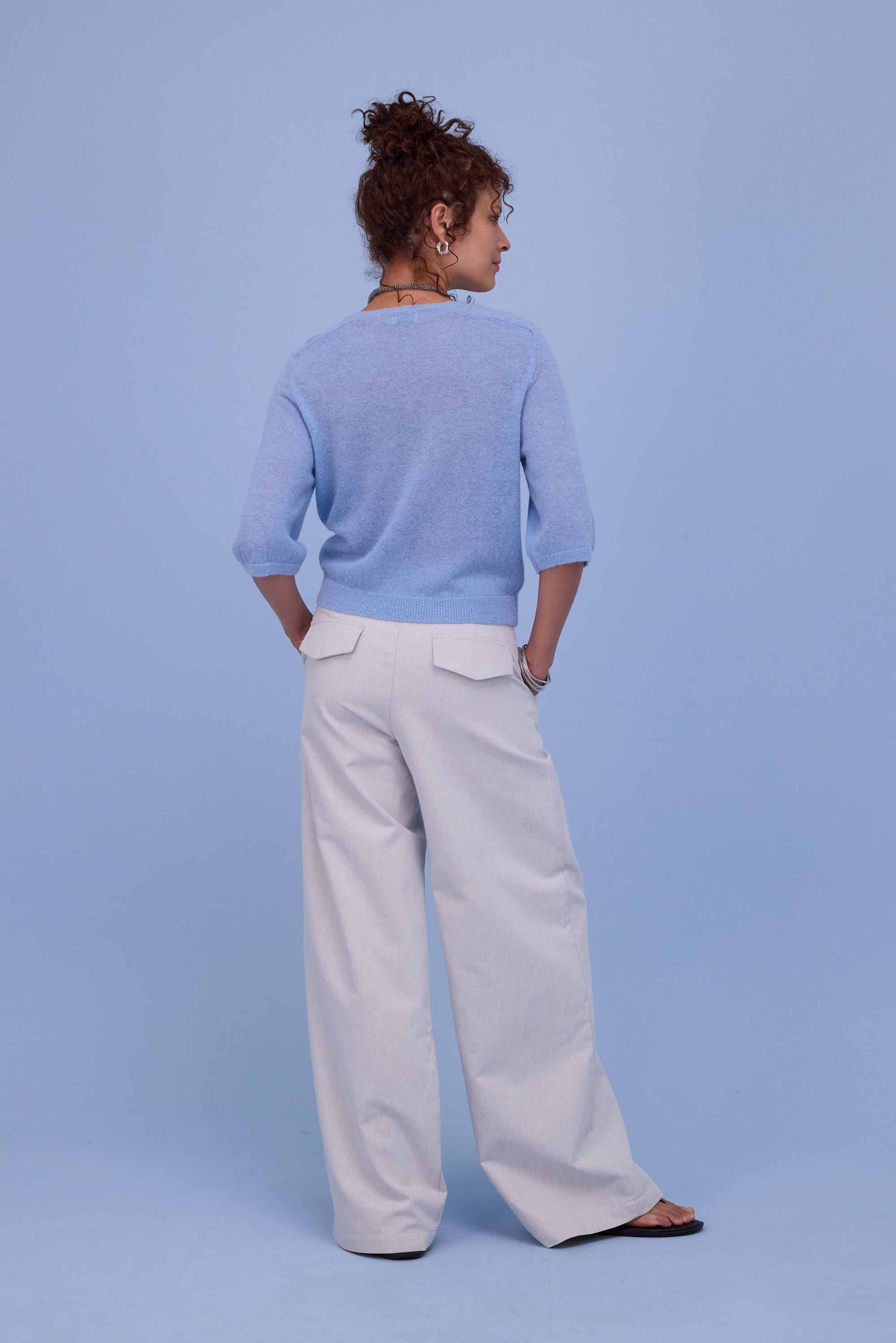 Huelva trui in chambray blue