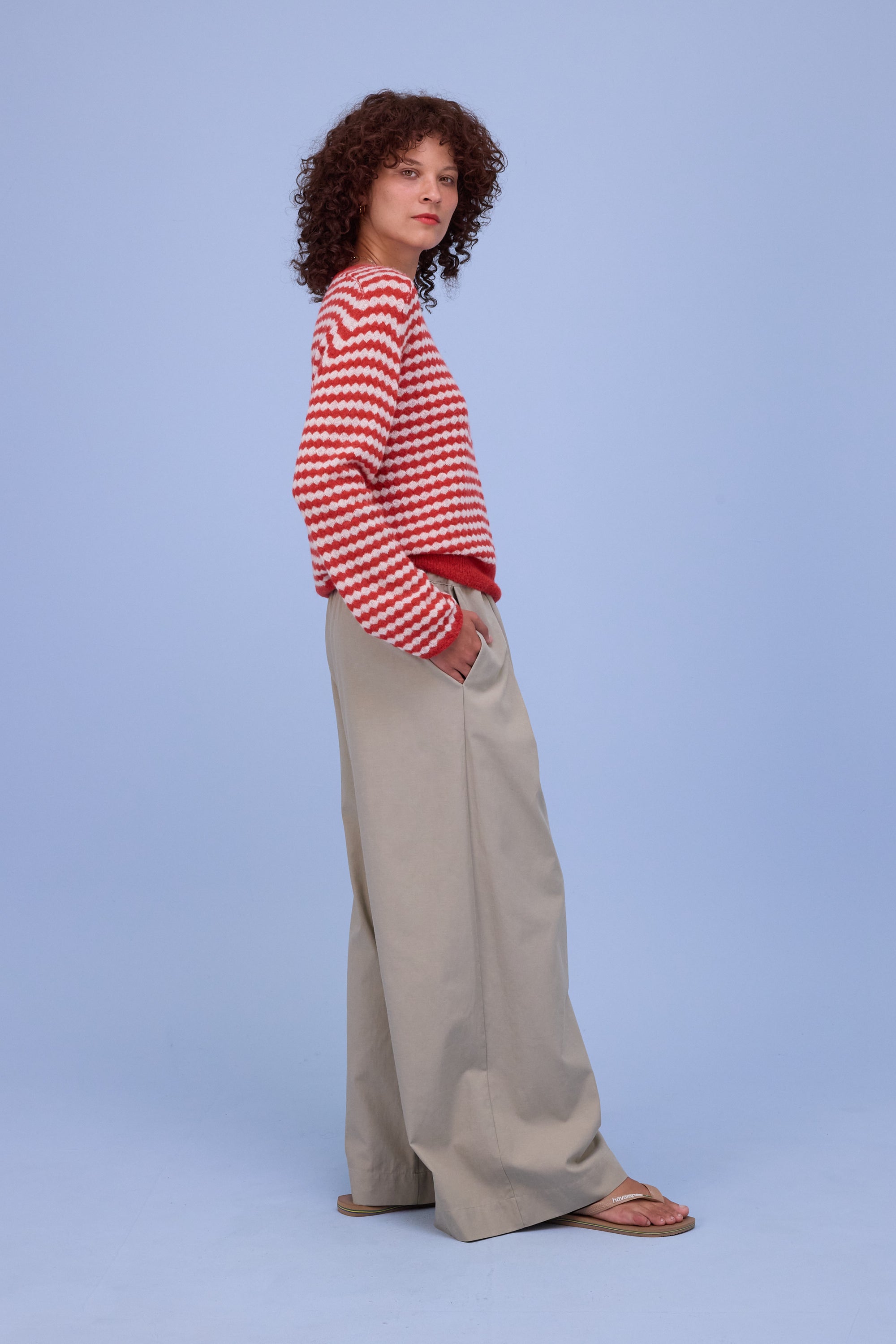 Horta trui in poppy red/ecru