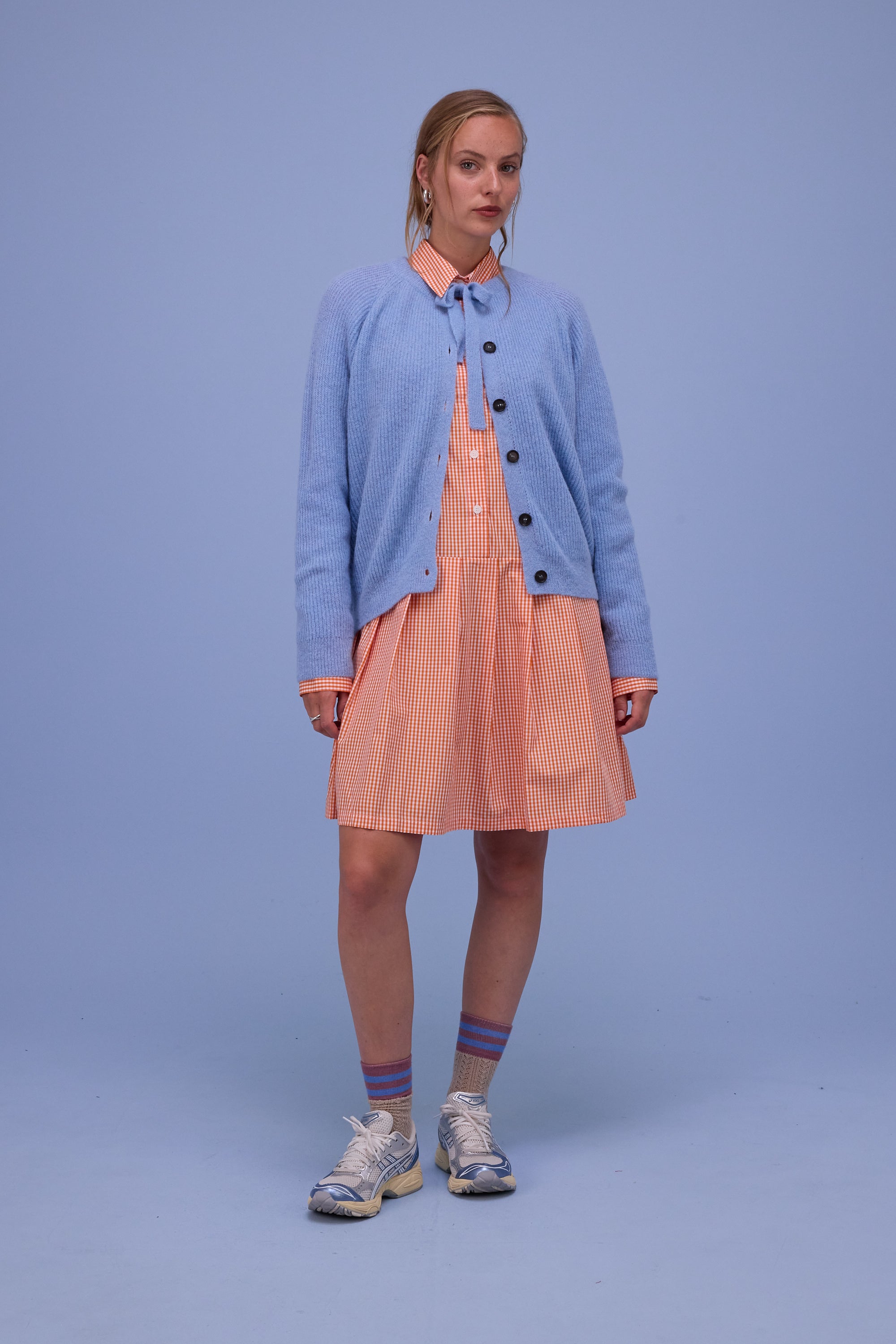 Helsinki cardigan in chambray blue