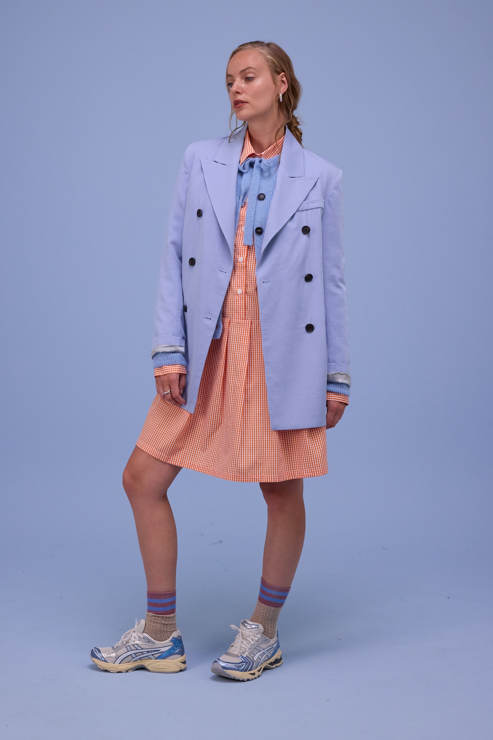 Helsinki cardigan in chambray blue