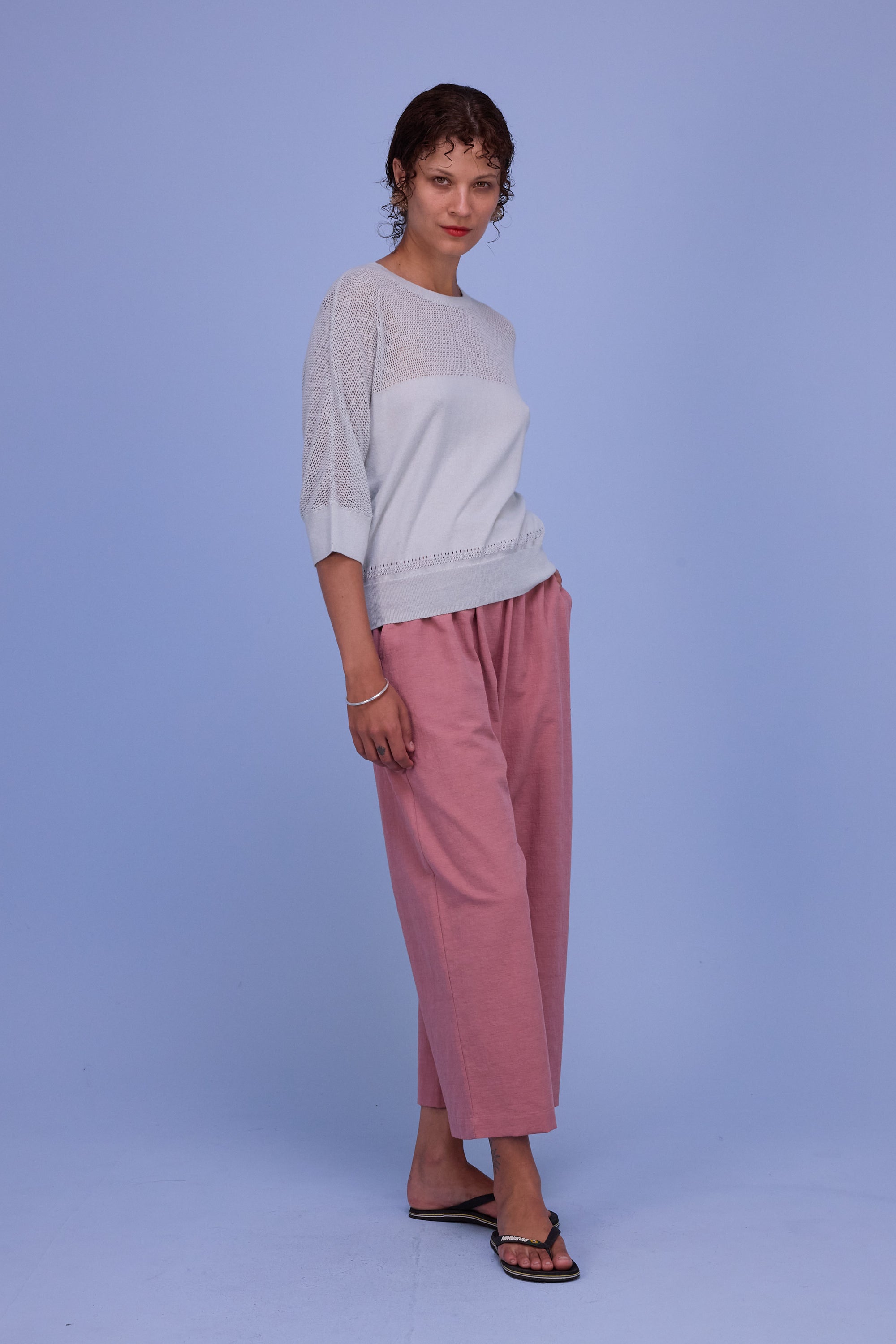 Hiroo knitted top in springwater