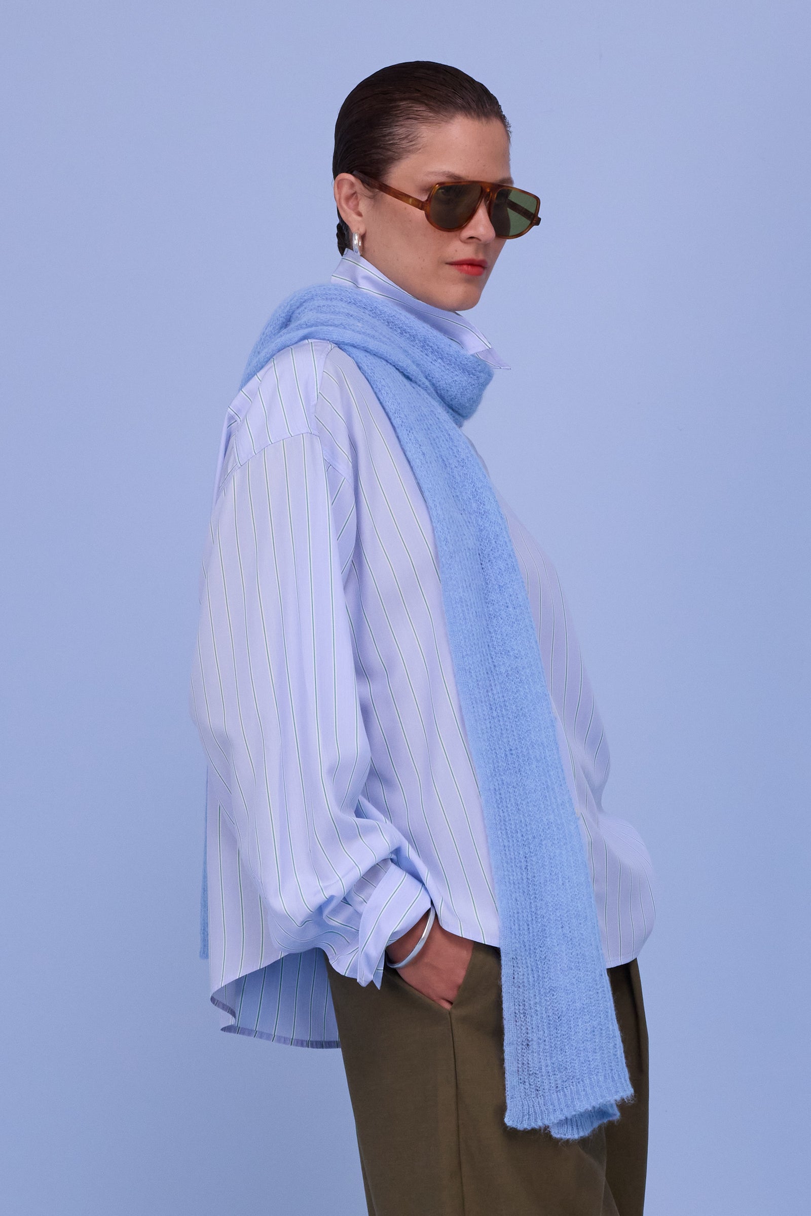 Himi scarf in Charmbray blue