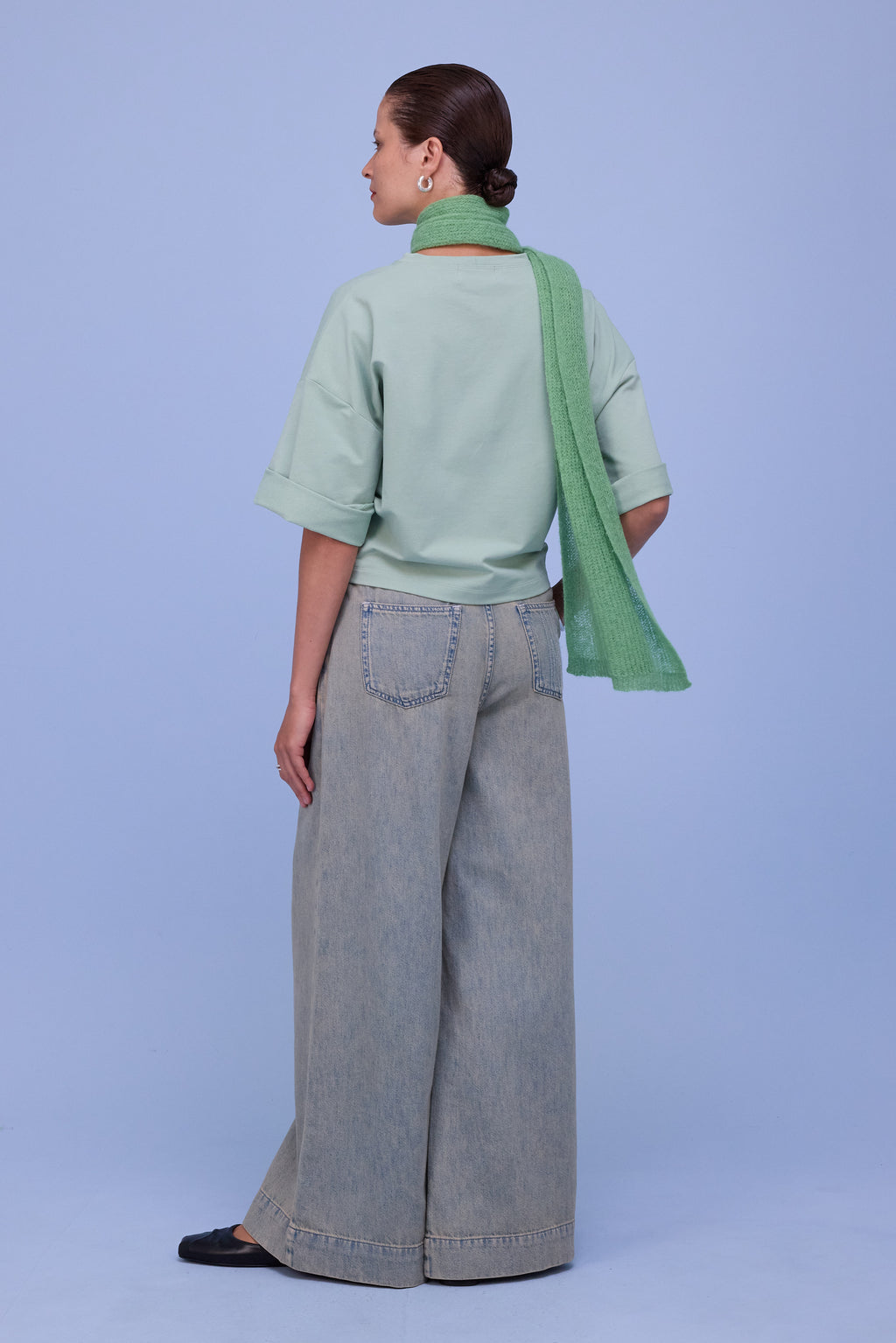 Himi scarf in opaline green