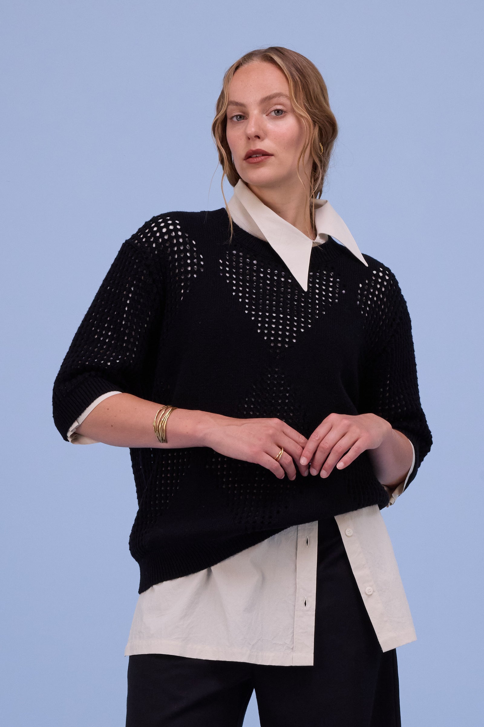 Hita knitted sweater in black