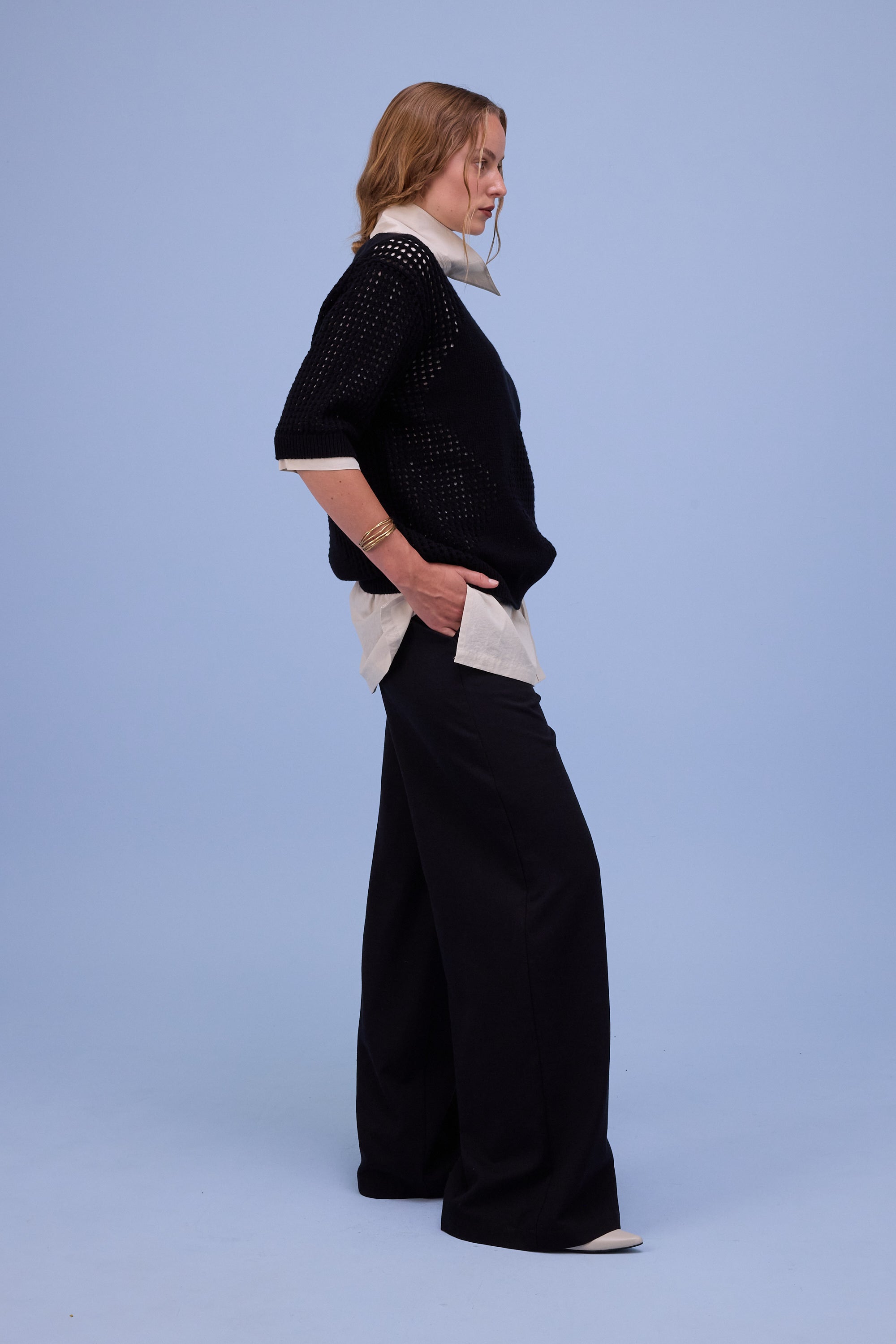 Hita knitted sweater in black