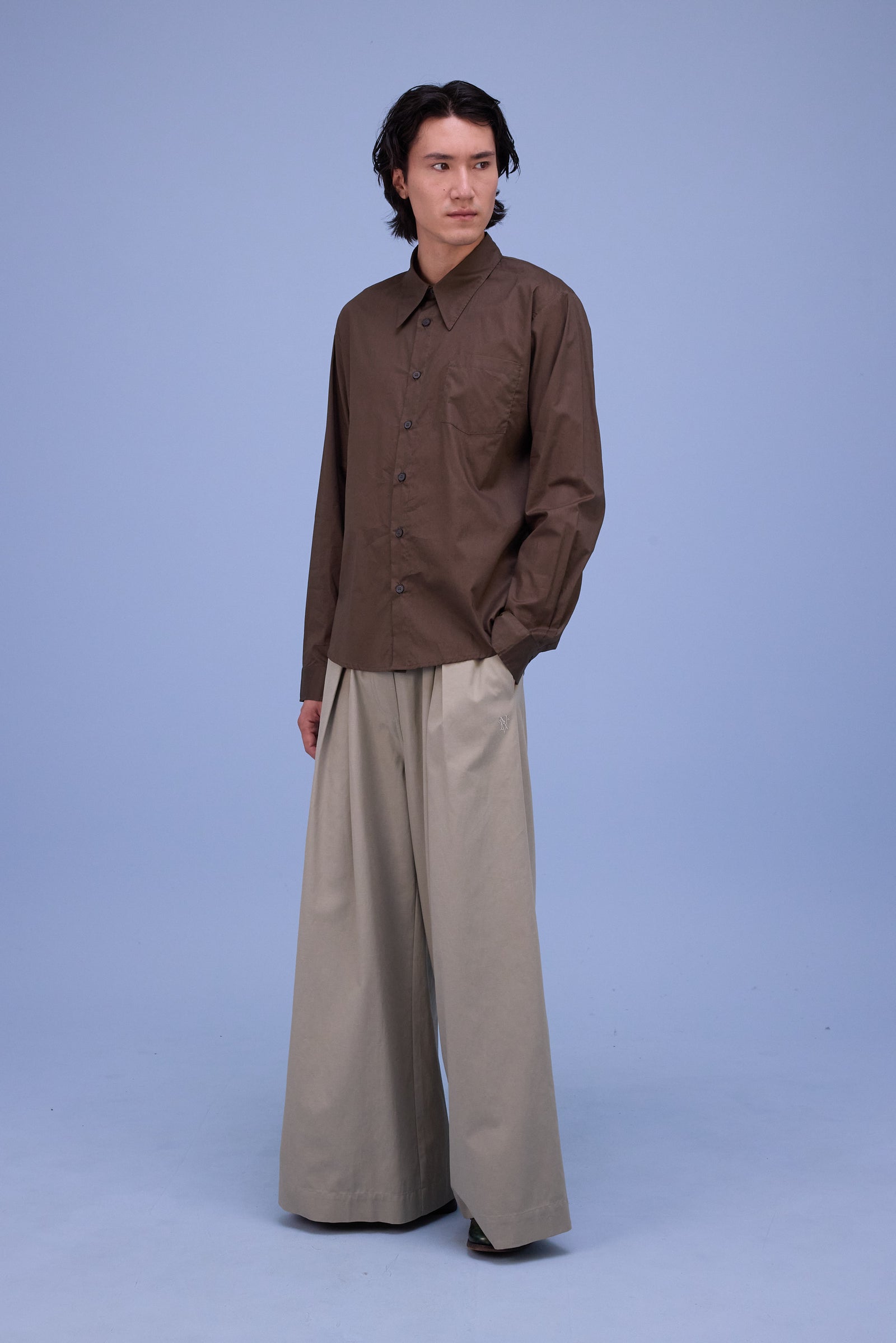 Godfried hemd in dark khaki