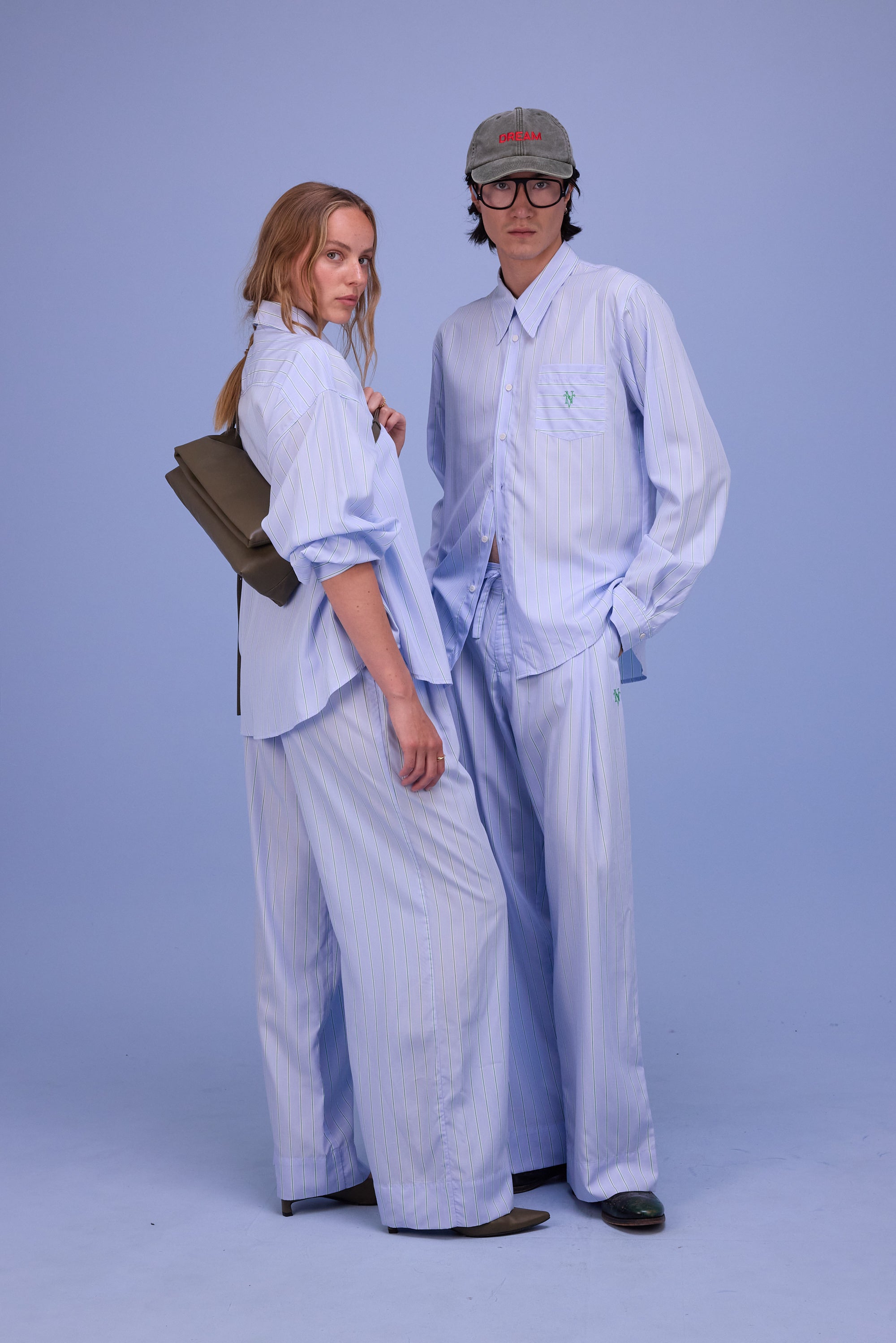 Godfried hemd in blue/green stripes