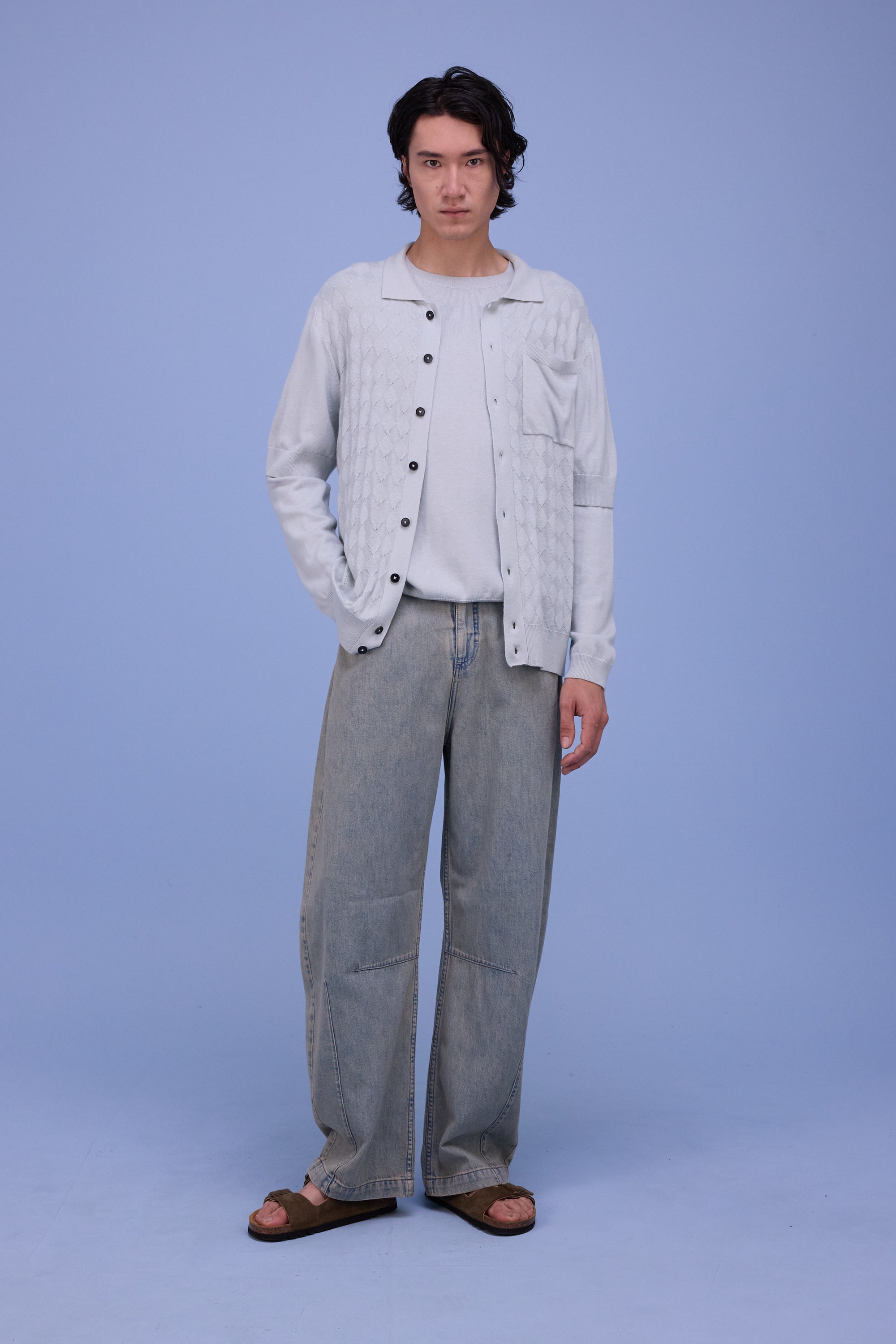 Haskovo knitted sweater in springwater