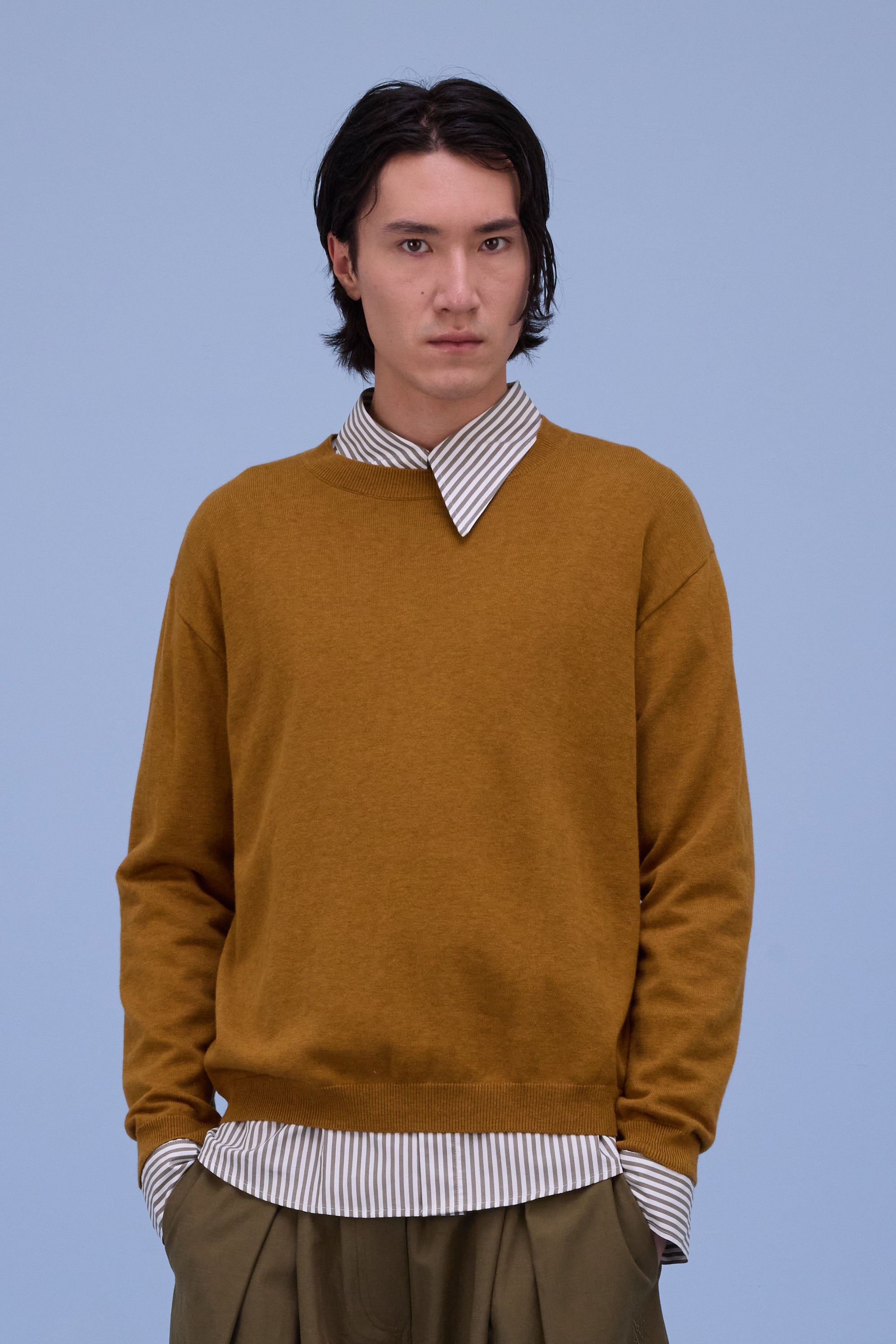 Haskovo knitted sweater in golden brown