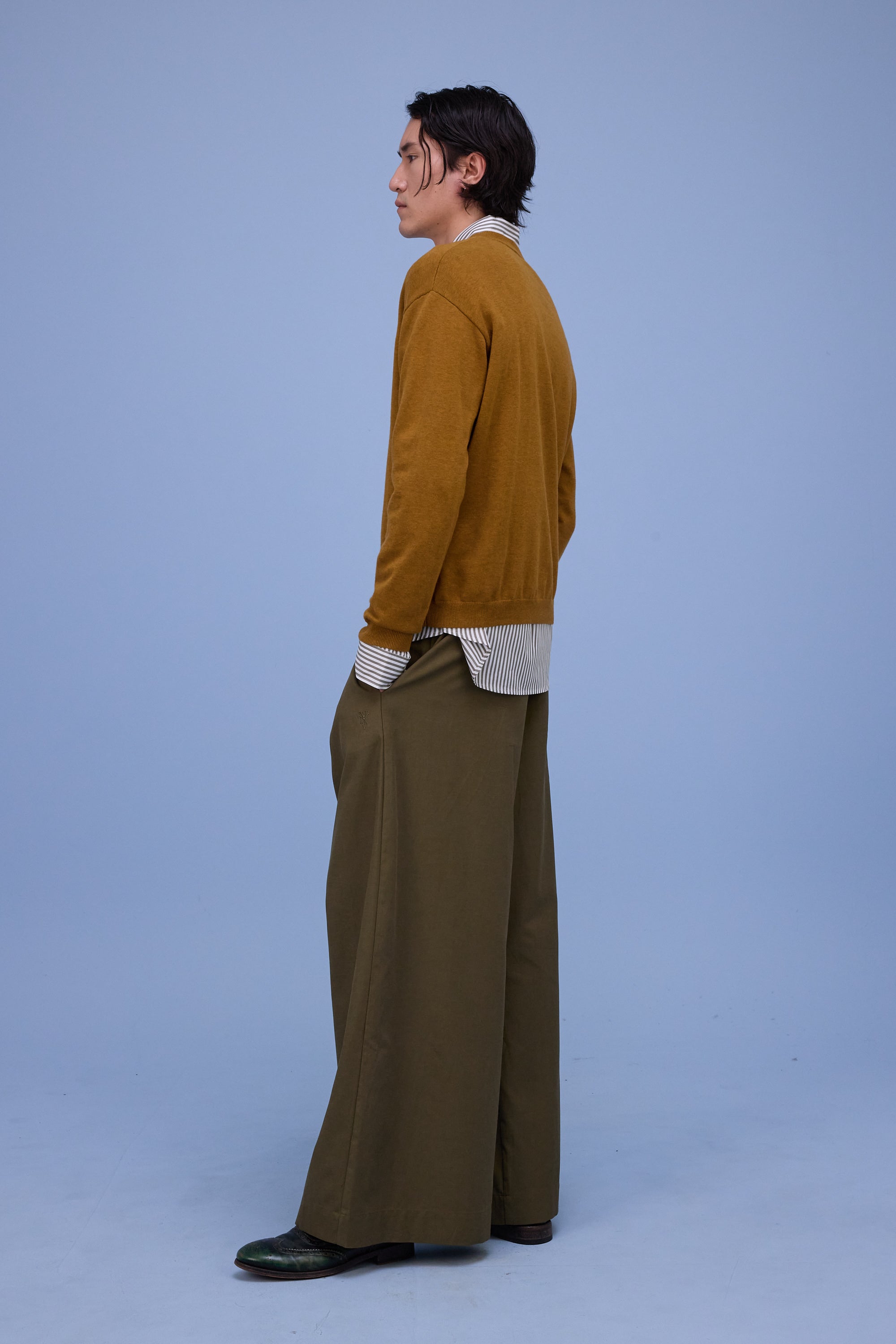 Haskovo knitted sweater in golden brown