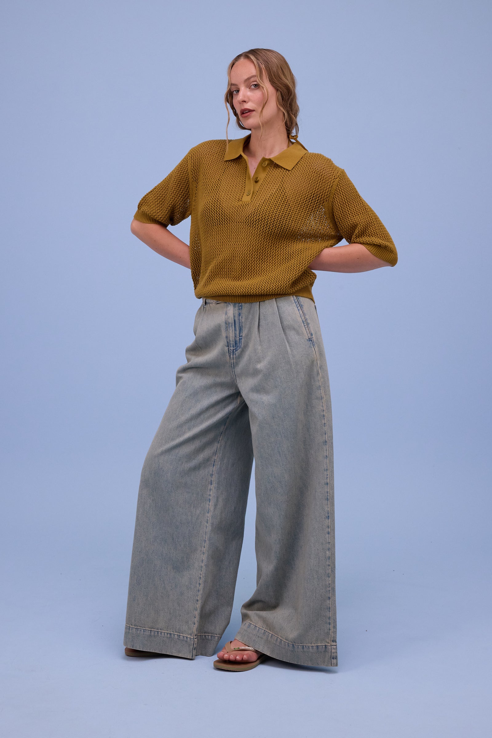 Hokkaido polo in mustard