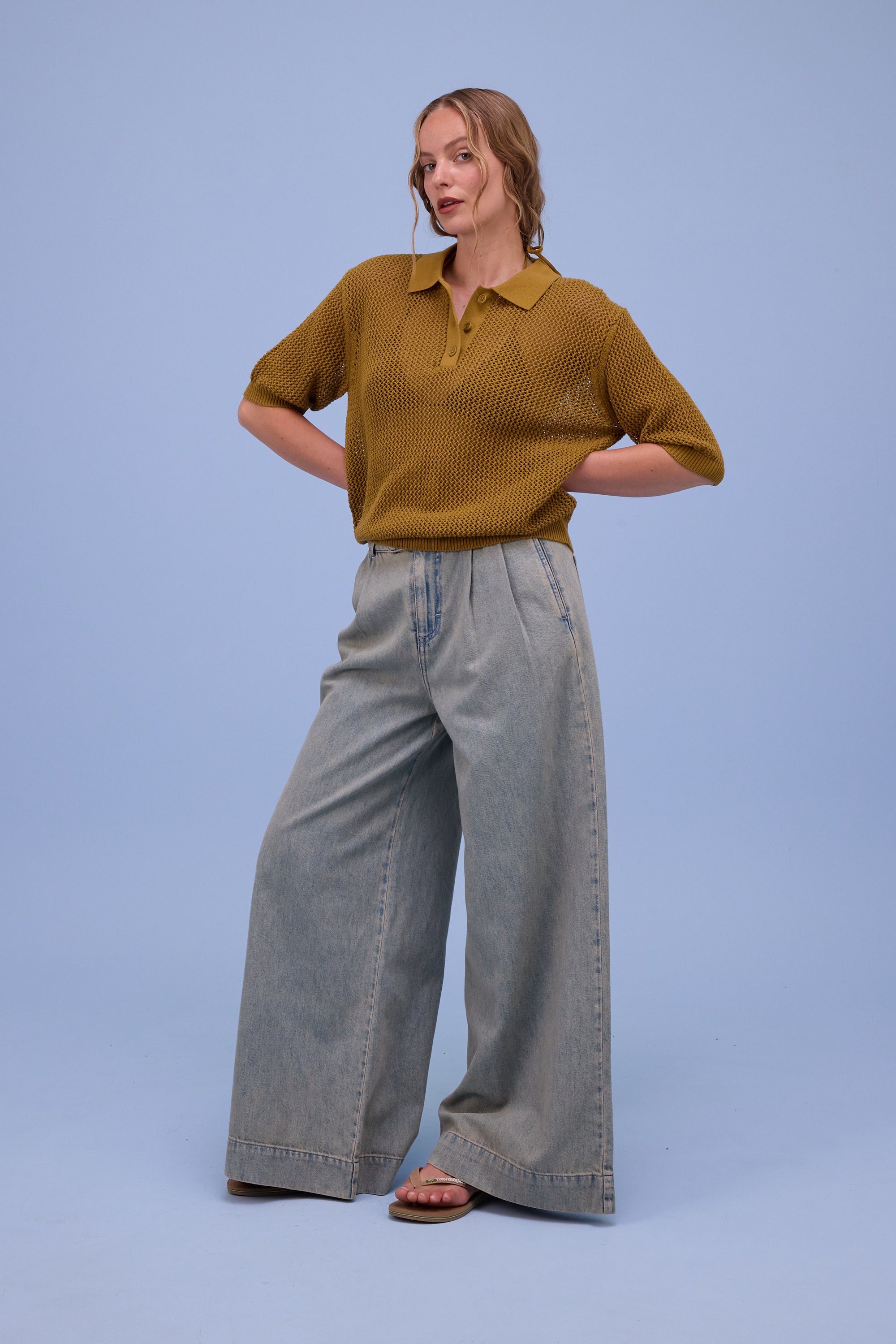 Hokkaido polo in mustard