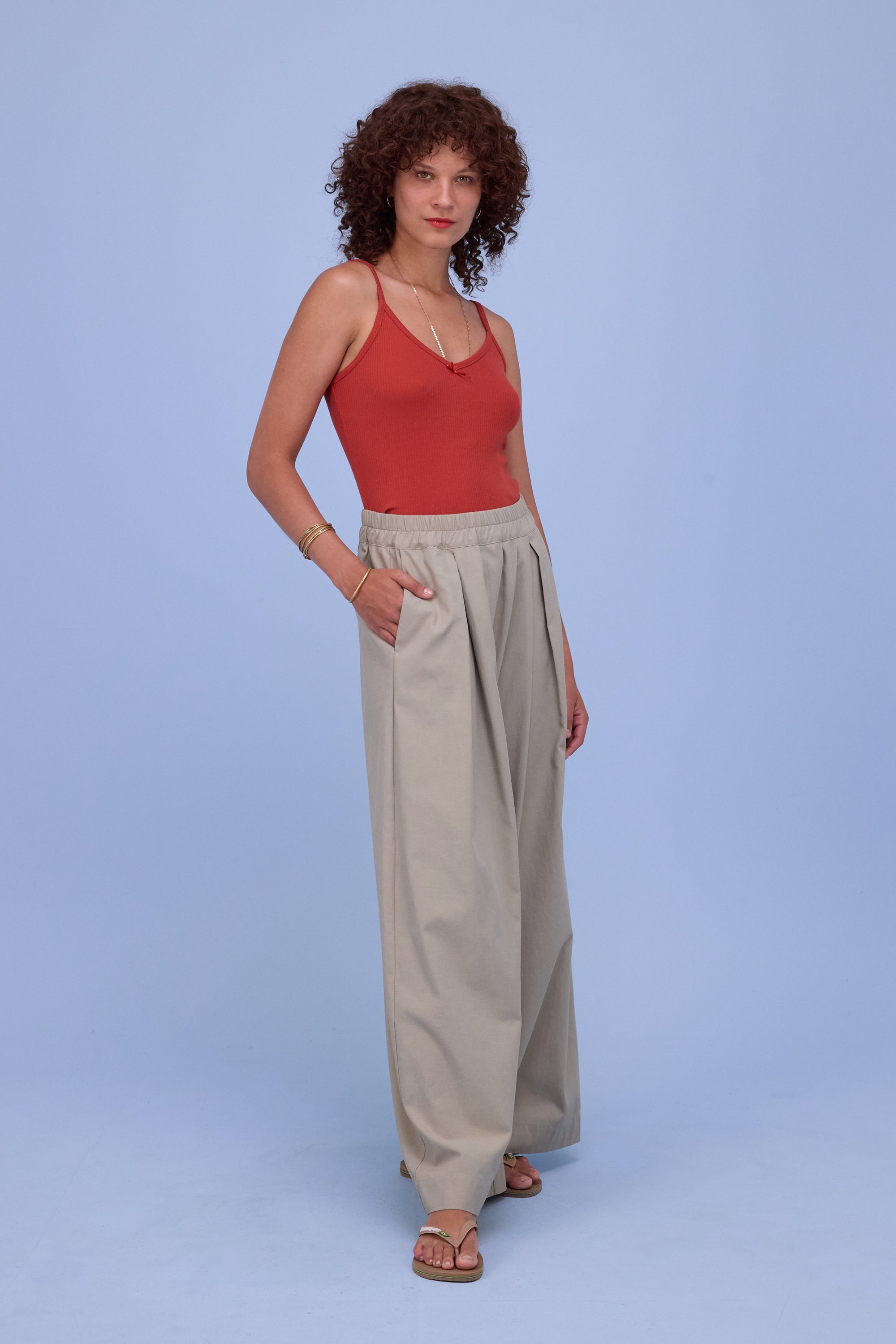 Freddy broek in dust sage