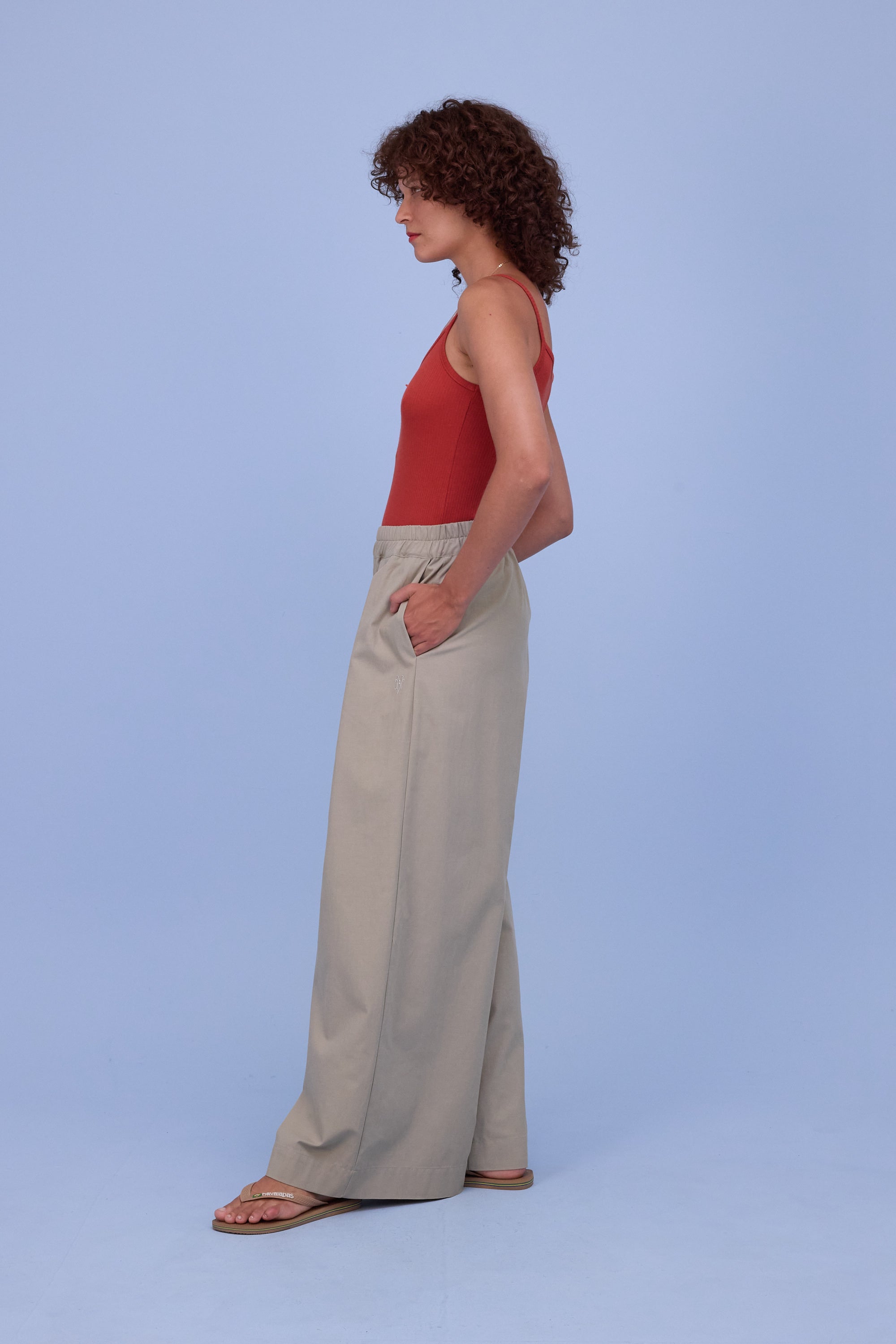 Freddy broek in dust sage