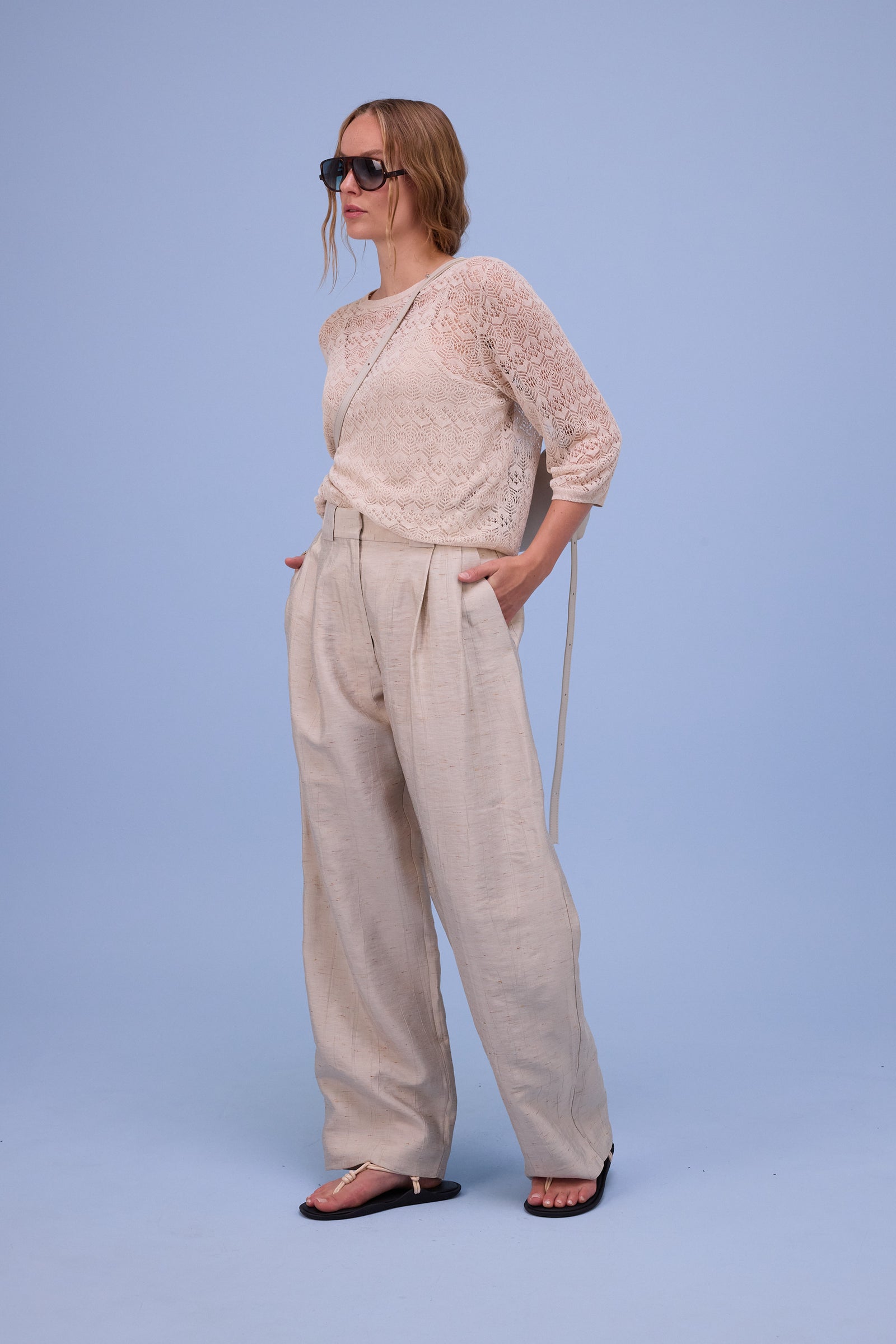 Harpo broek in champagne santoso